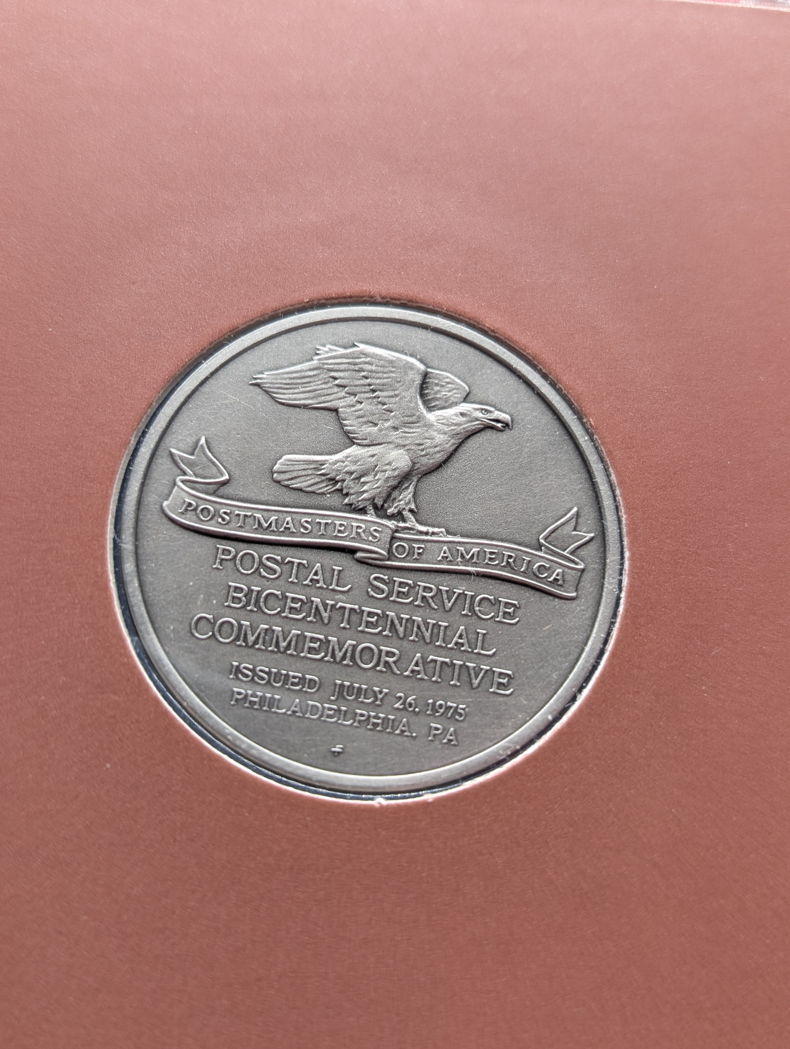 Postal Service Bicentennial Limited Edition Commemorative Pewter Medal