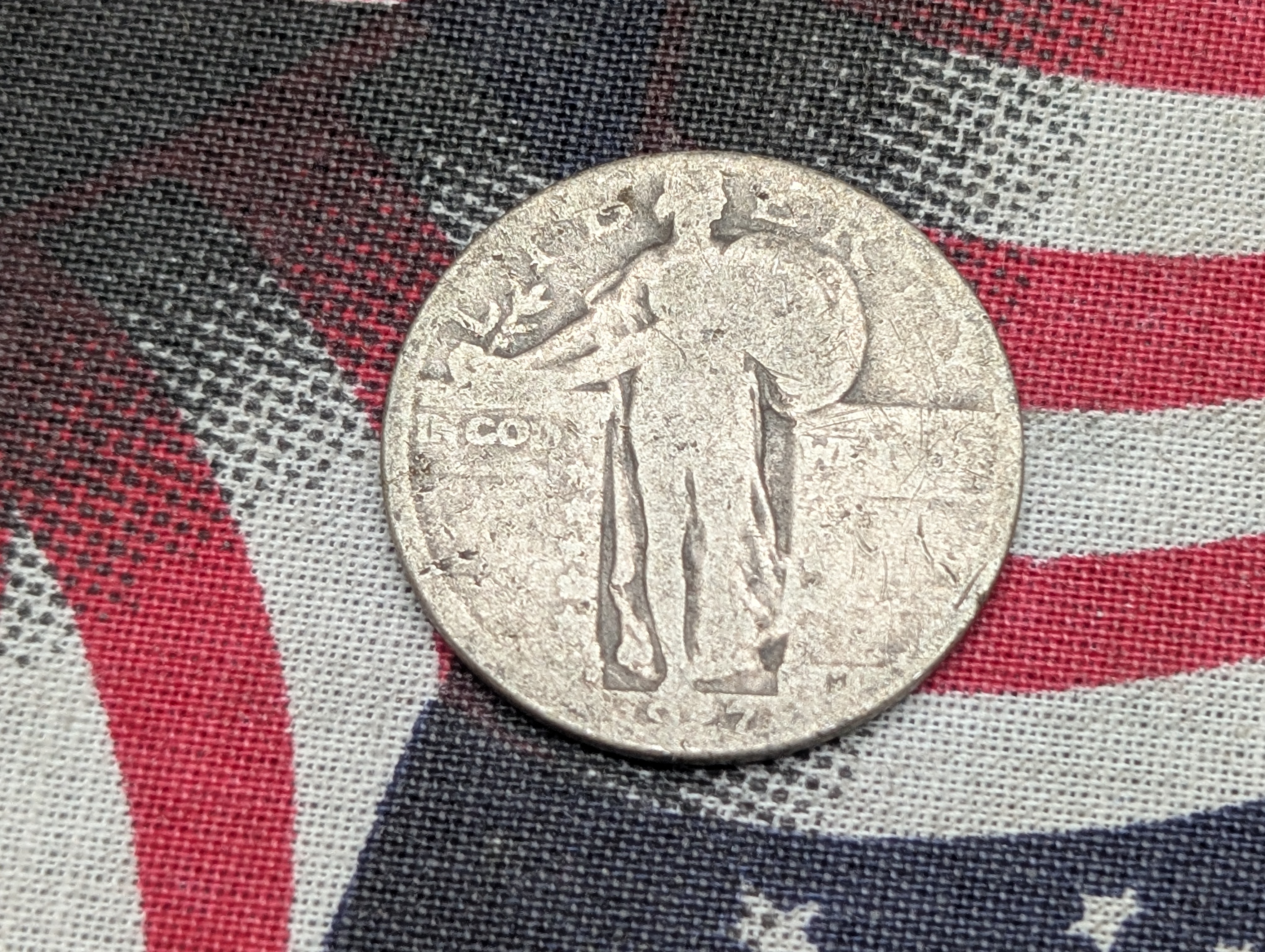 1927-D Standing Liberty 90% Silver Quarter