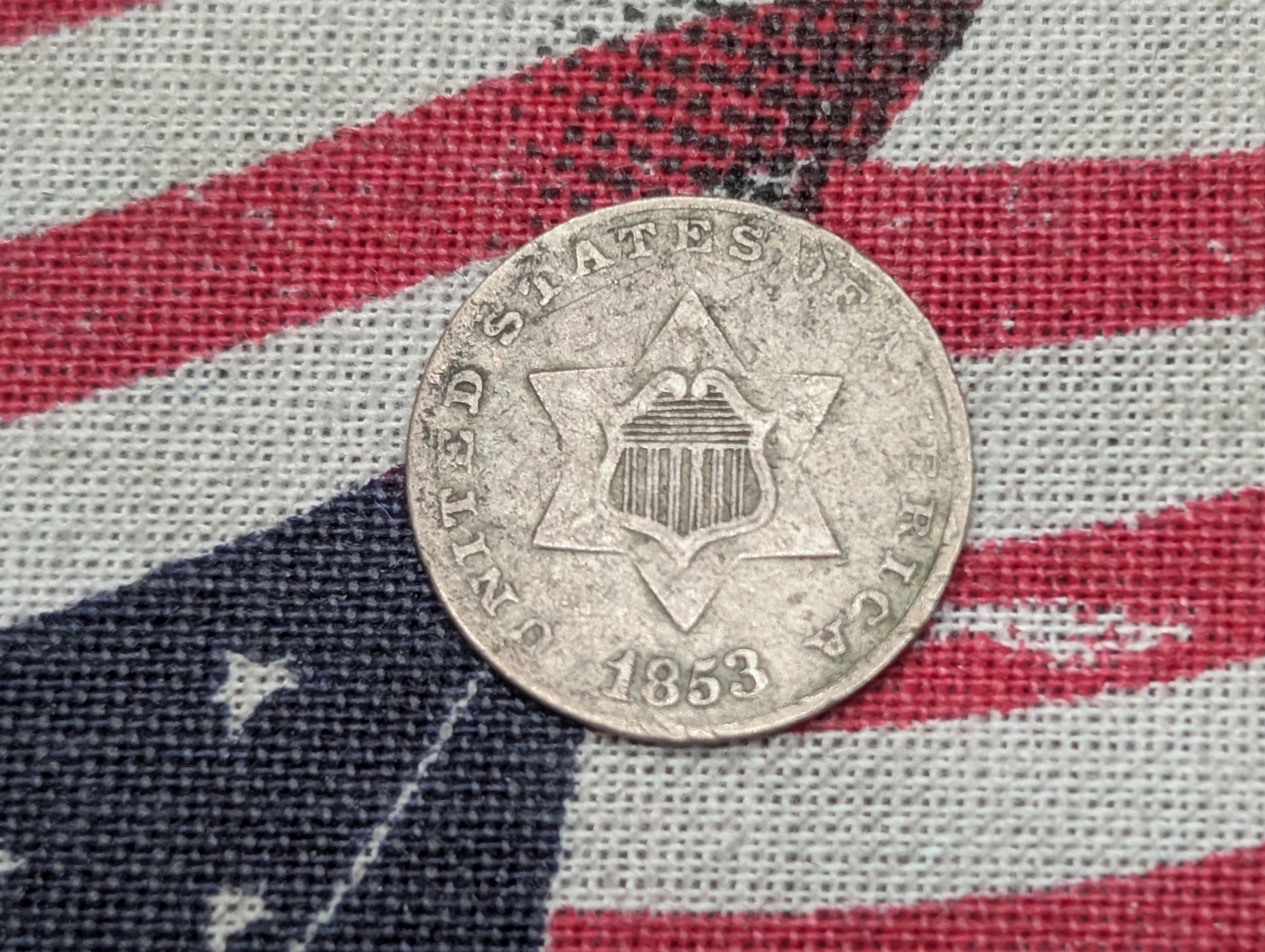 1853 Three-Cent Silver "Trime"