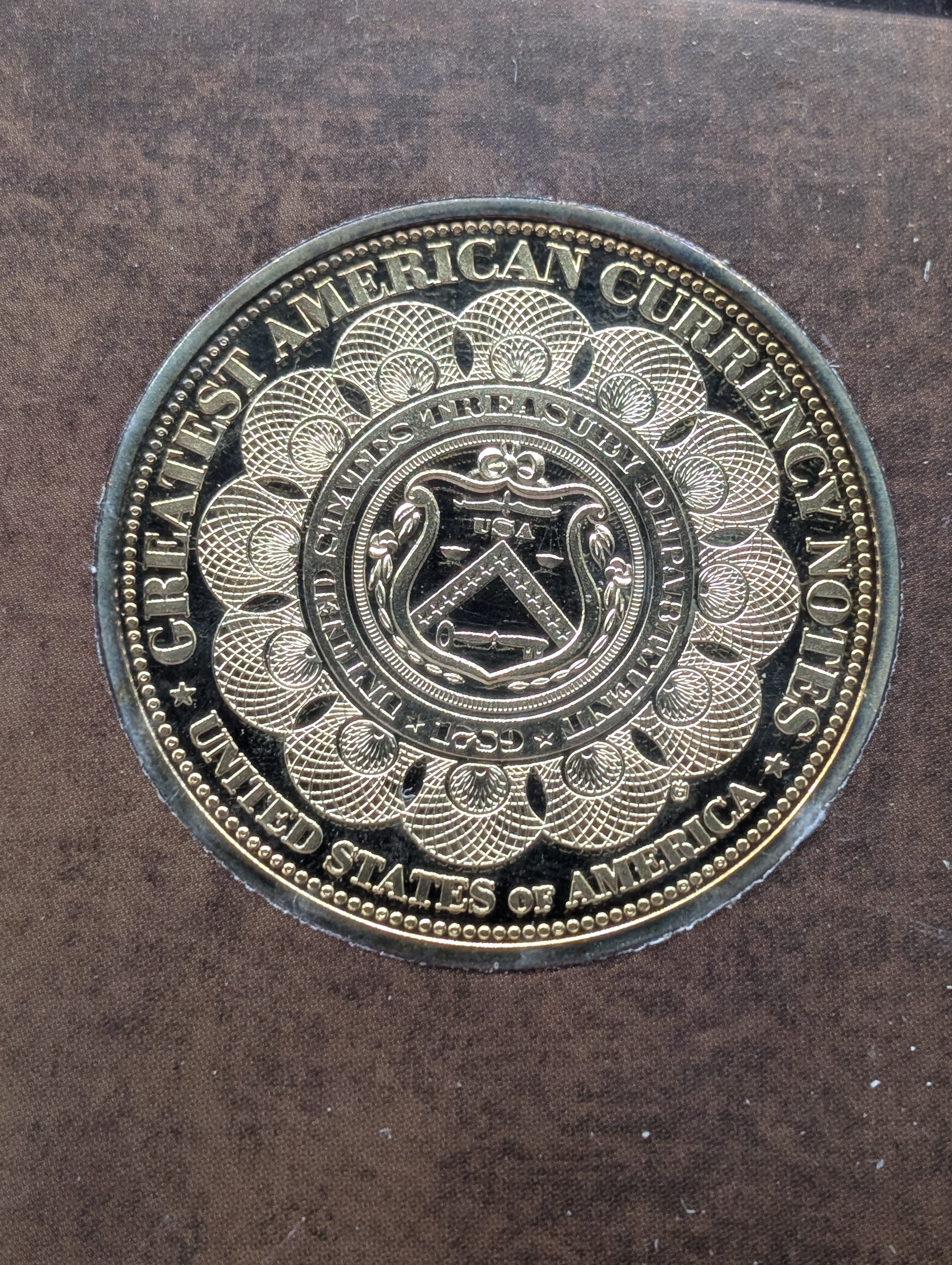 Proof Extra Large GOLD Layered 1890 $1,000 Grand Watermelon Note Commemorative Medal - Limited To 9,999