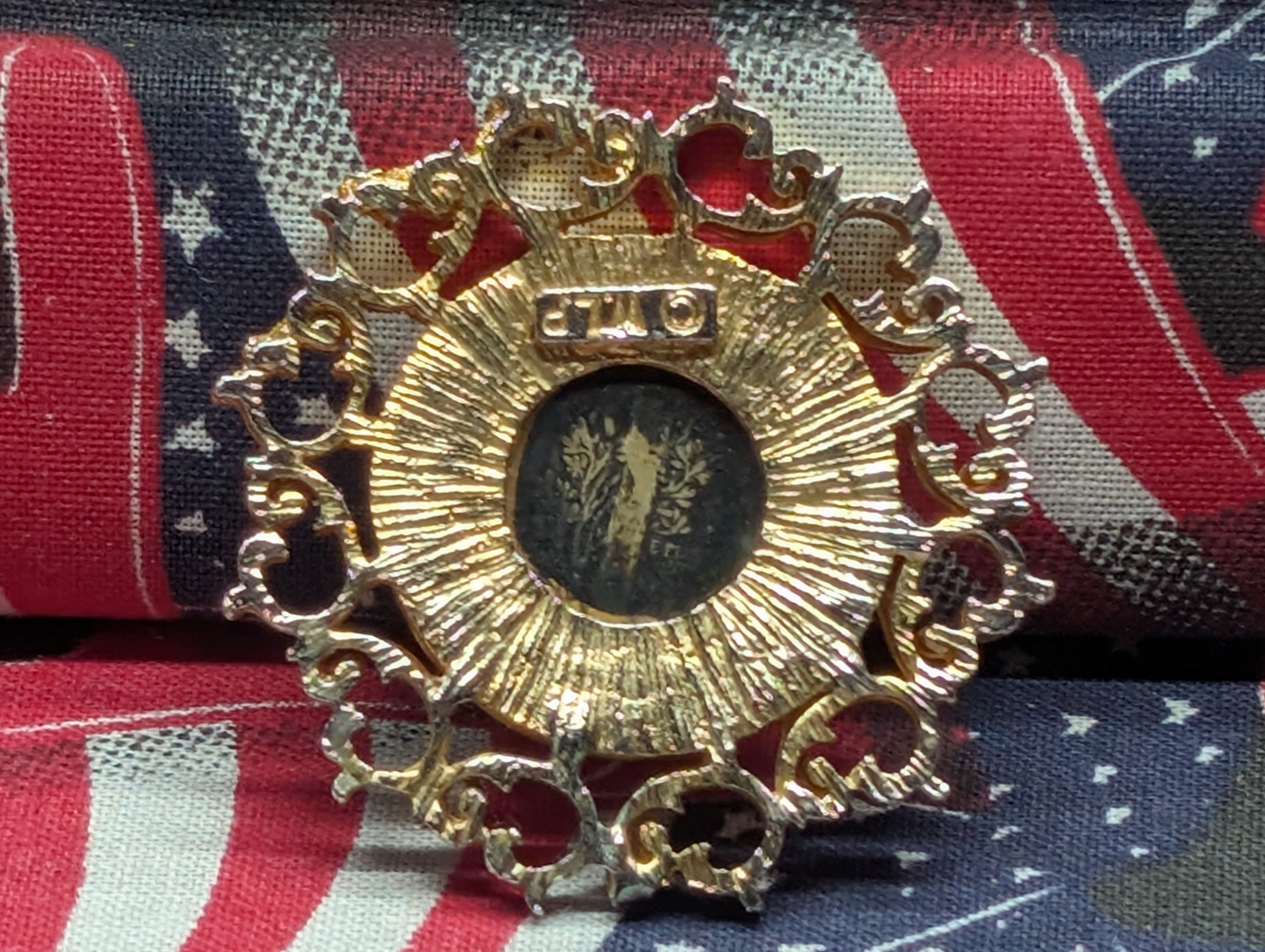 Vintage Medallion with 1917-P Mercury 90% Silver Dime