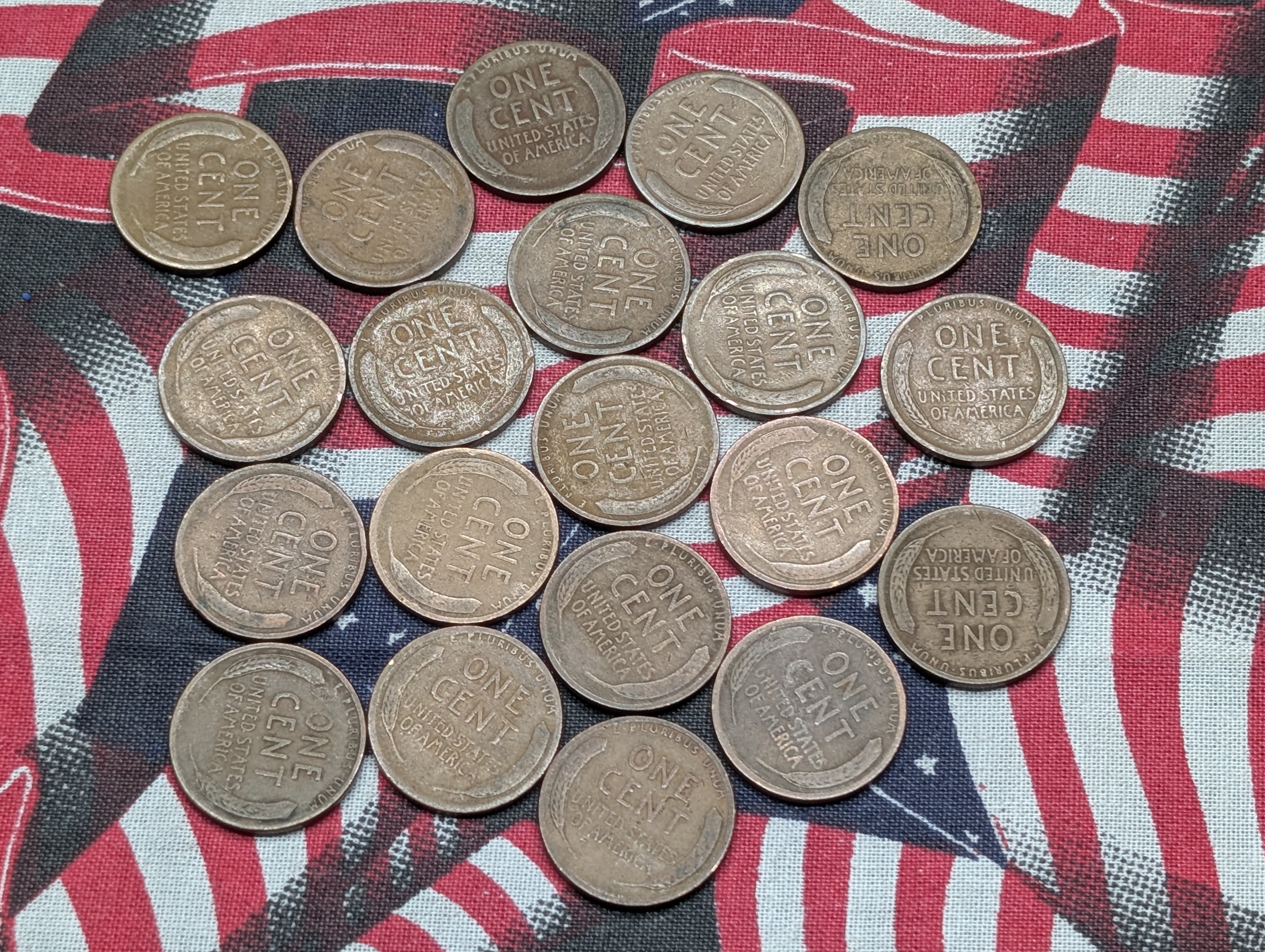 (20) 1910s & Teens Lincoln Wheat Cents