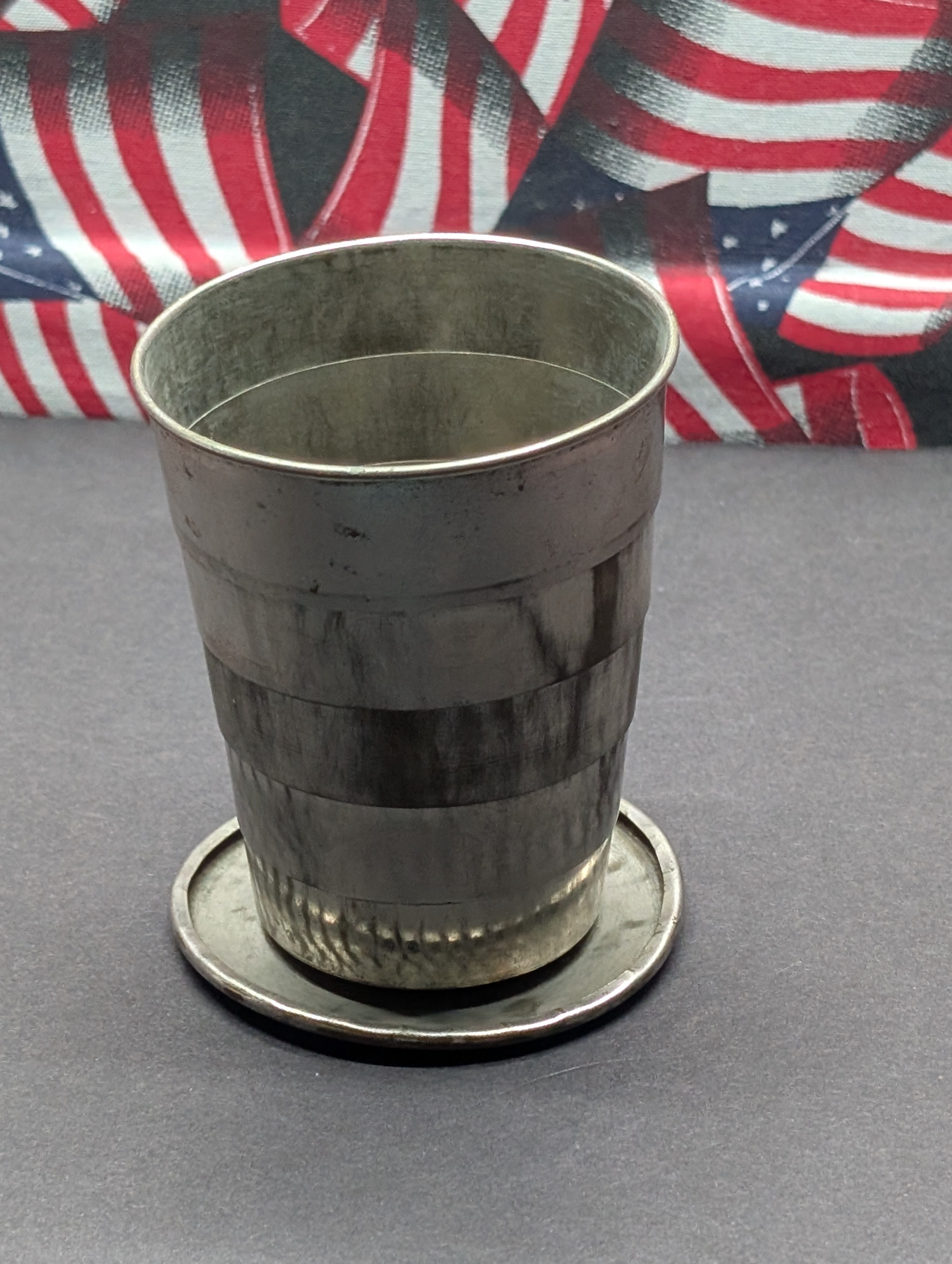 Antique Collapsible Cyclists Cup