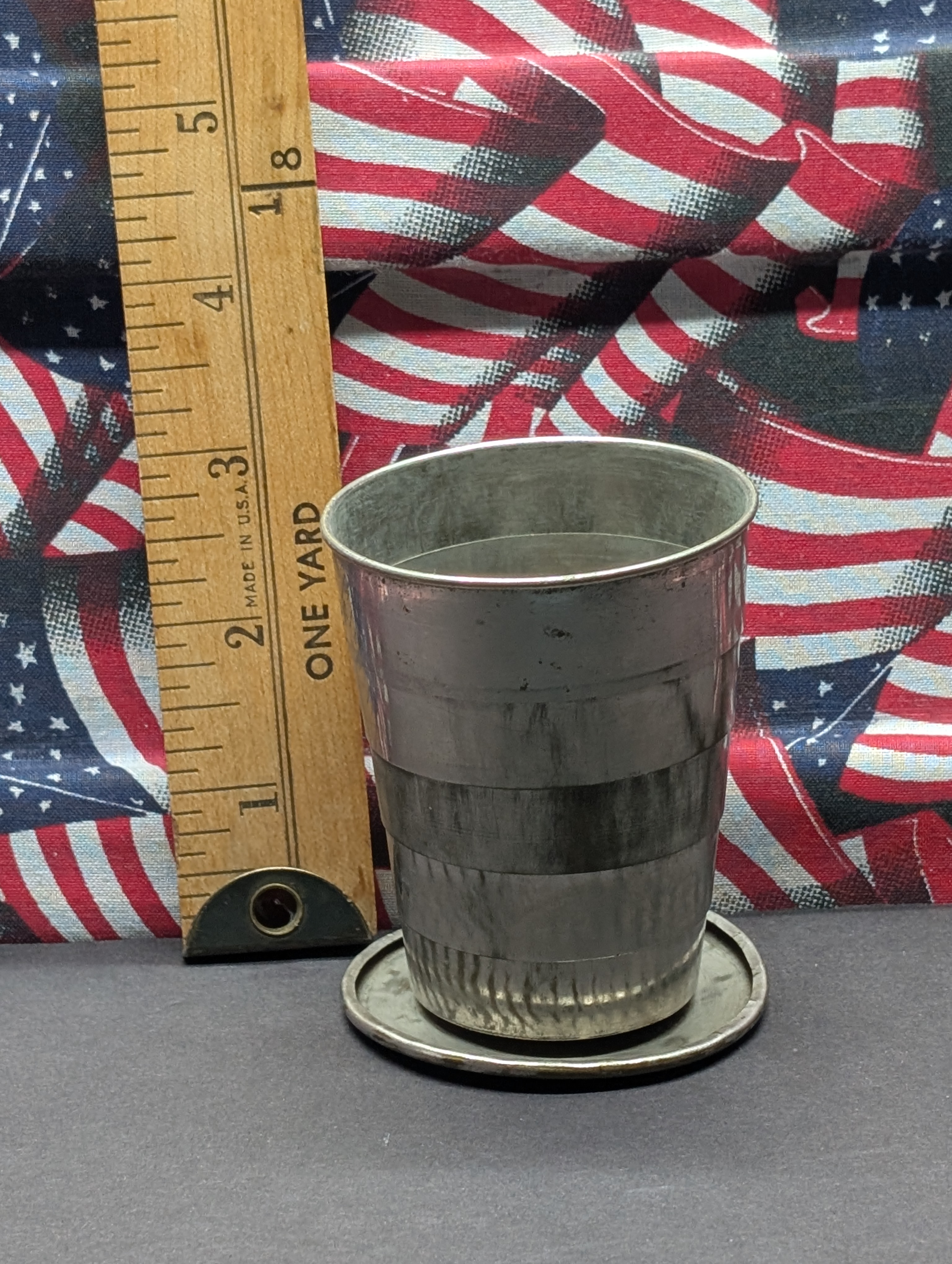 Antique Collapsible Cyclists Cup