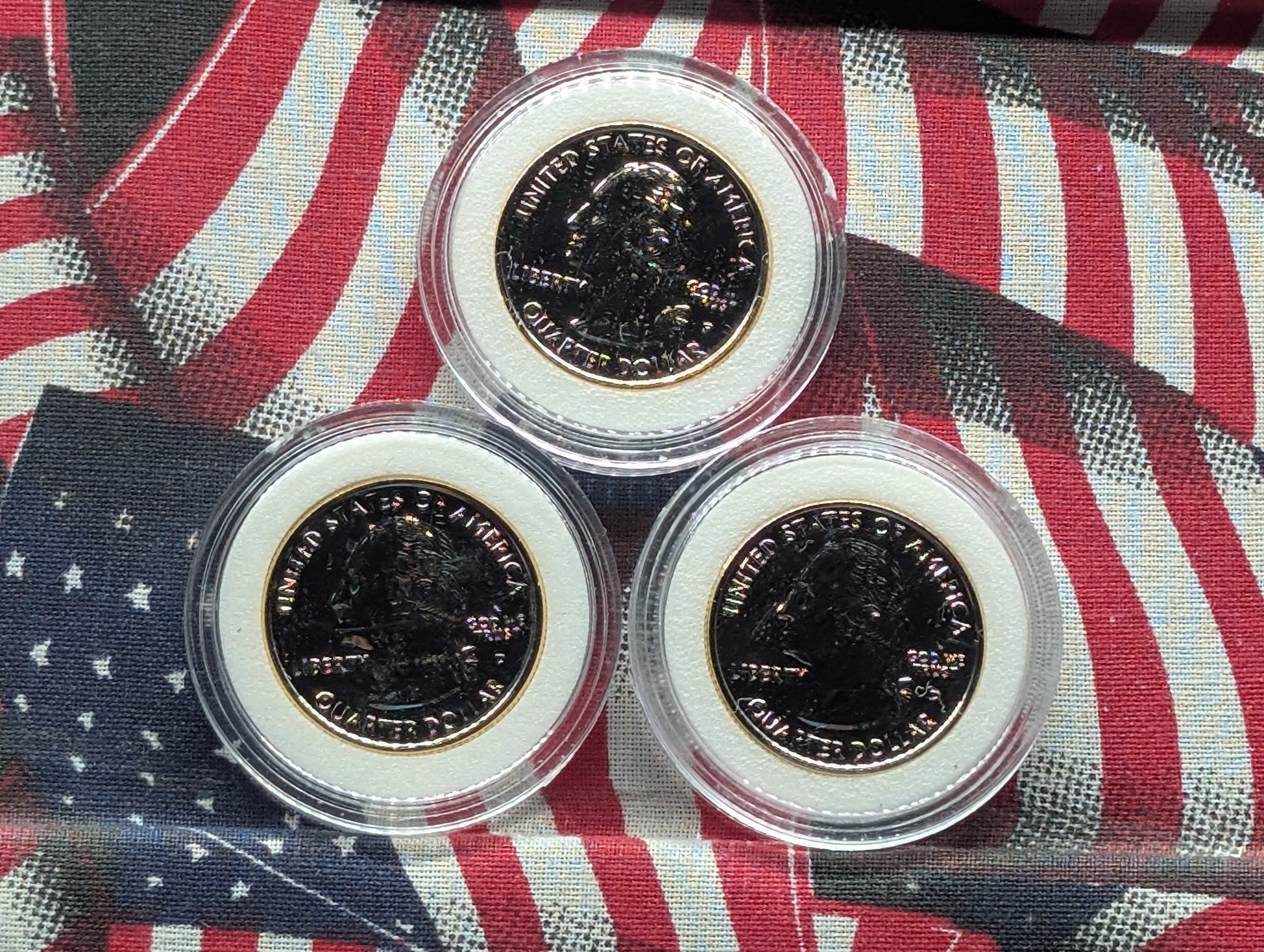 1999 & 2000 Gold Accented 7-Coin State Quarter Set