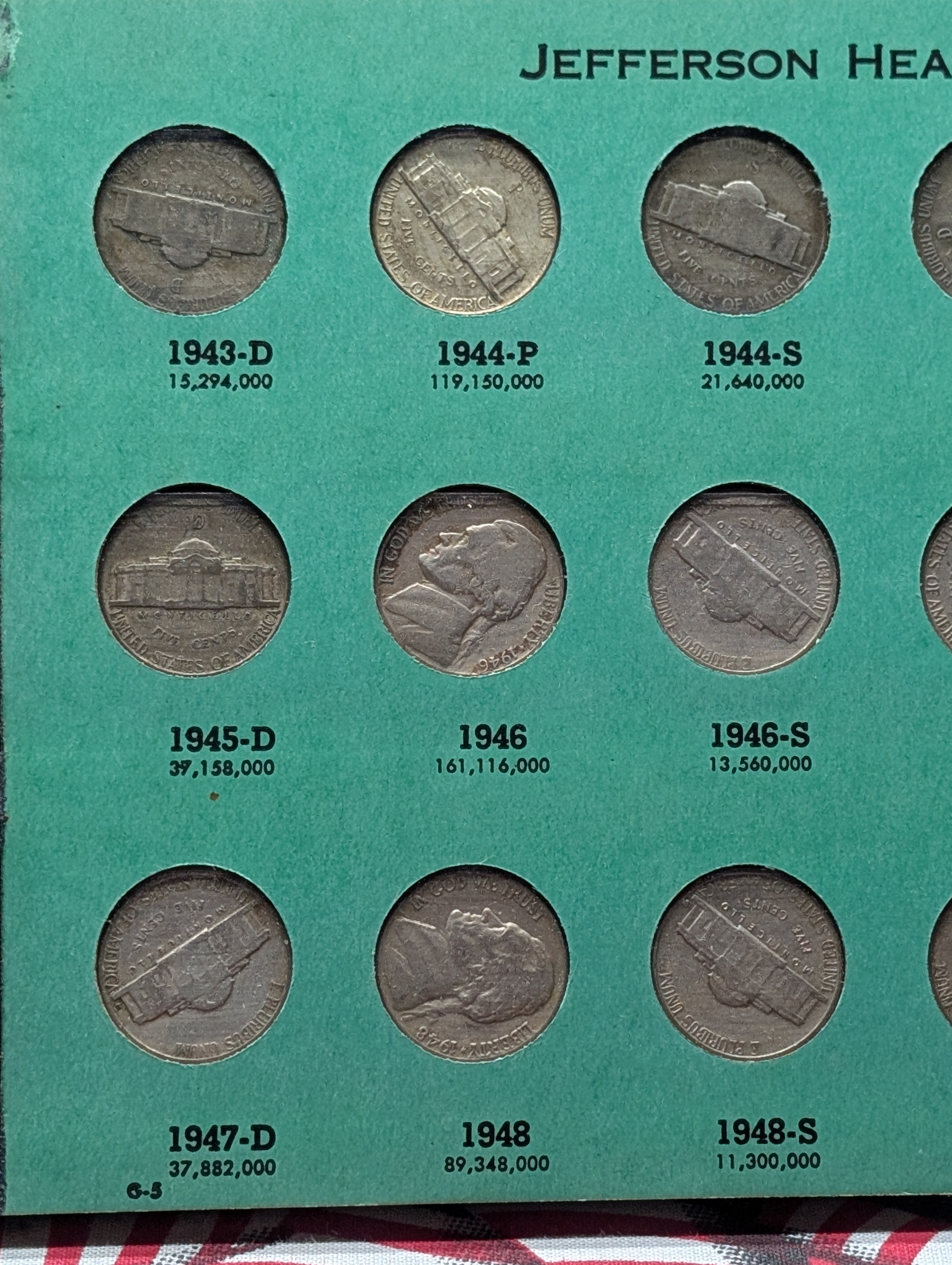 Nearly Complete Jefferson Nickel Set 1938-1965 - Includes (11) SILVER War Nickels & Key Dates! Missing 1962
