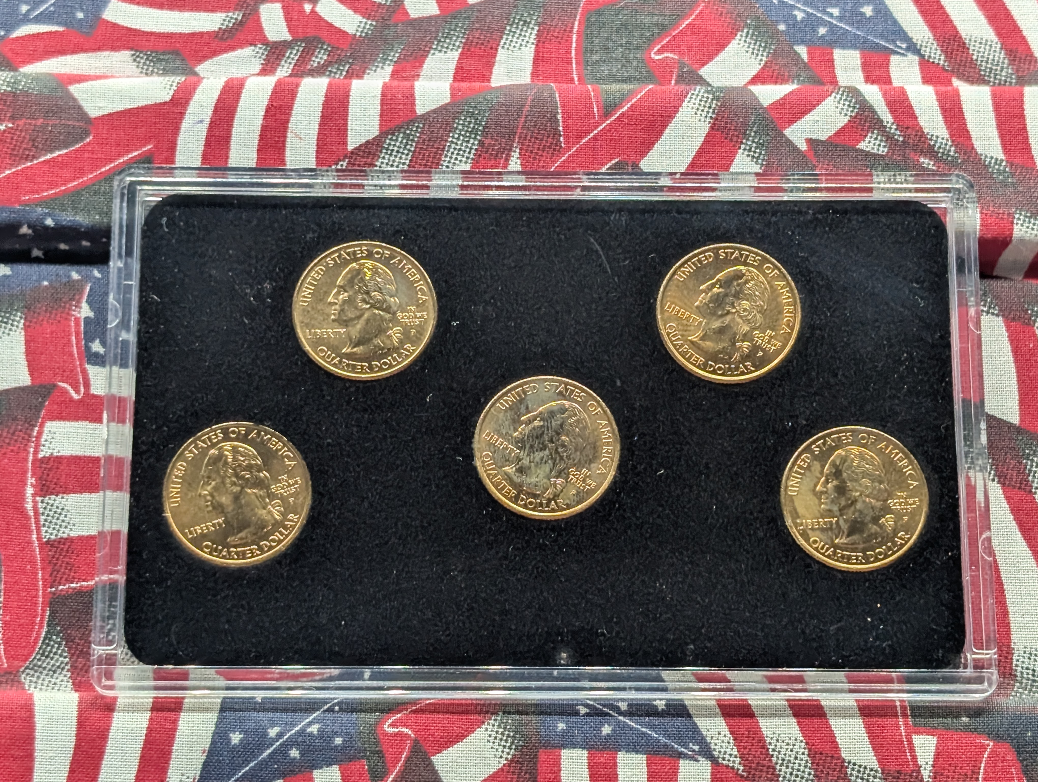 2008 GOLD Edition Commemorative 5-Coin State Quarter Set