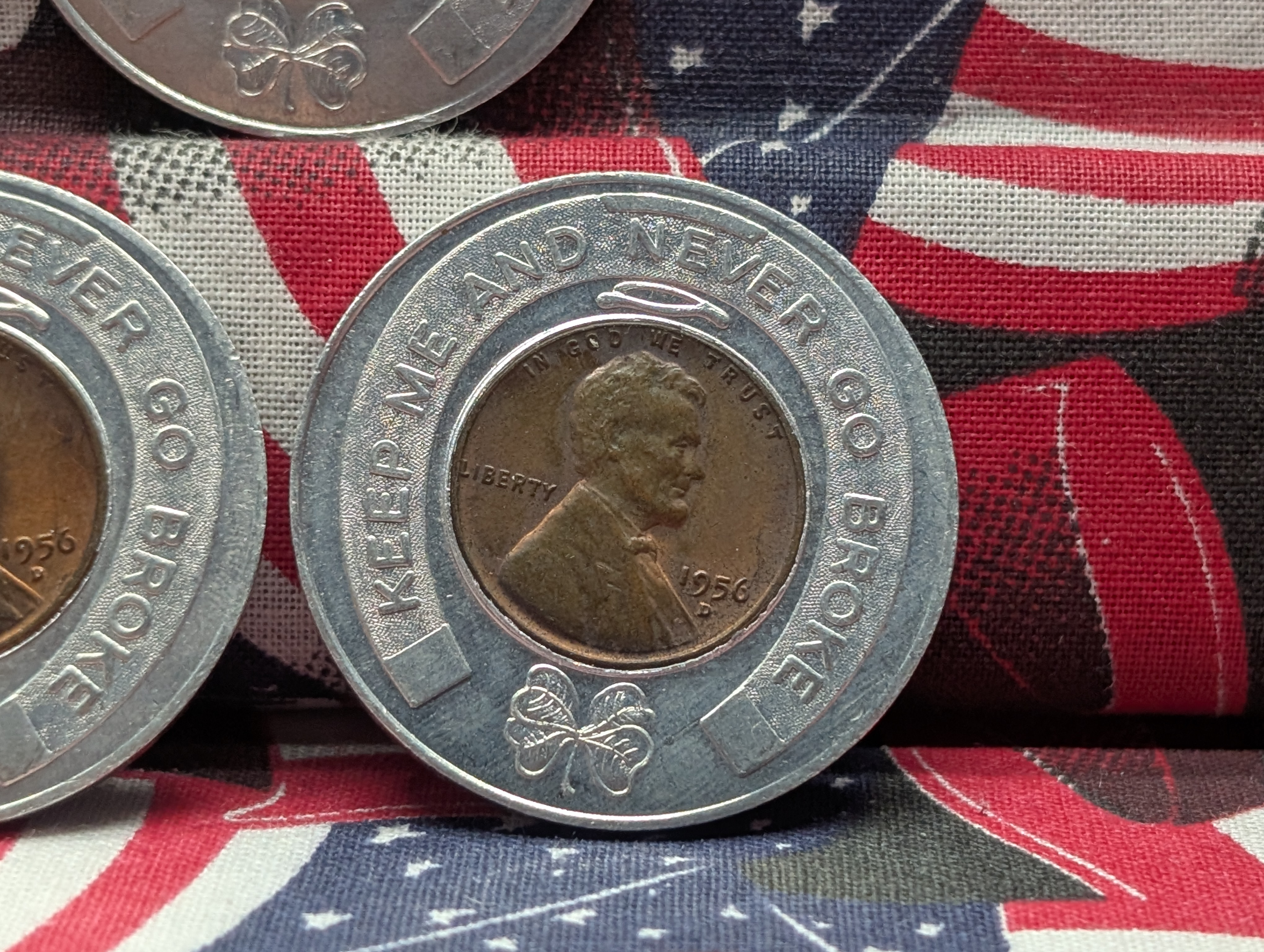 (5) 1956-D Wheat Cent Tokens