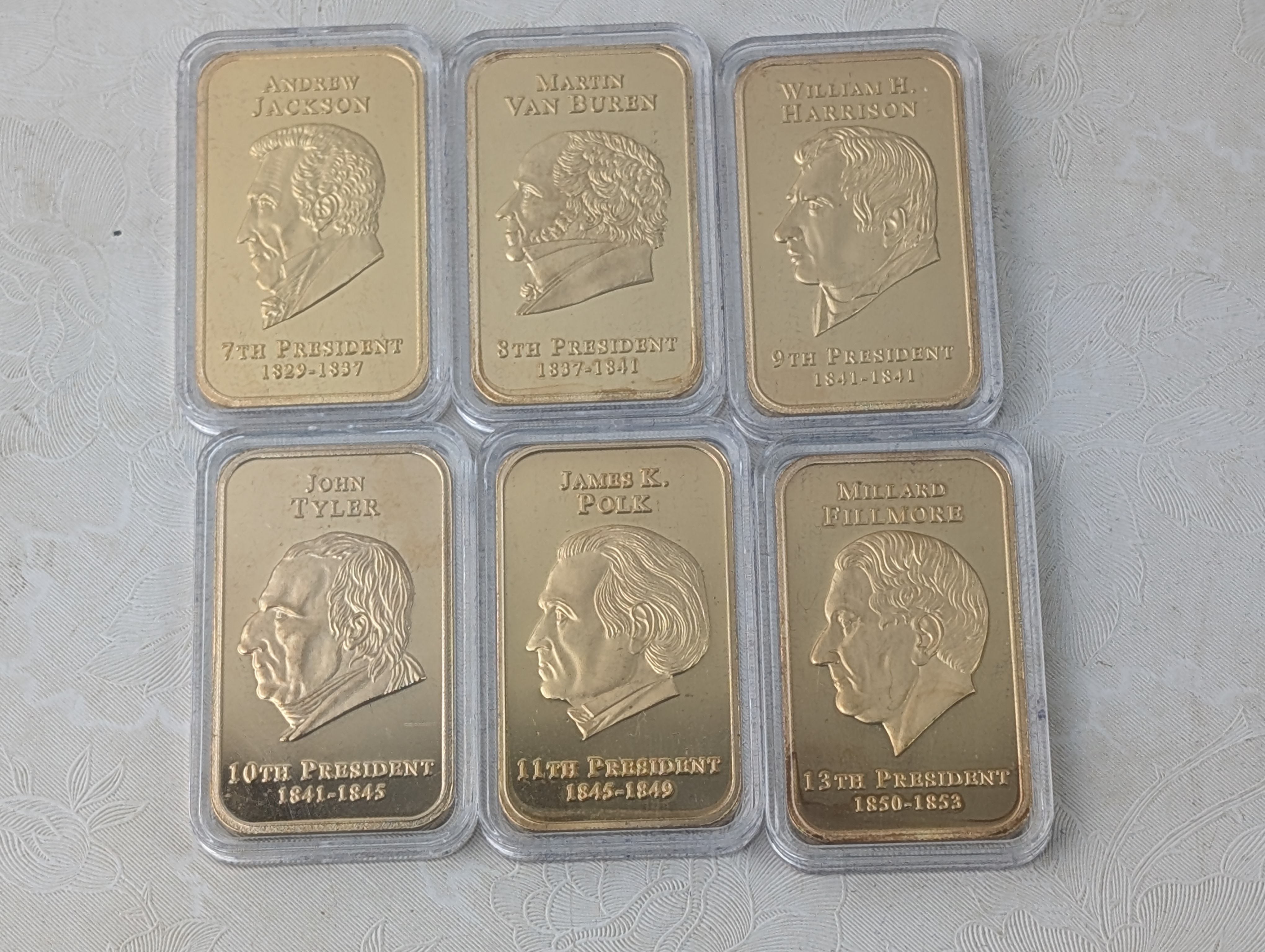 (42) Presidential "Ingots" W/ Display Box - Look Bronze