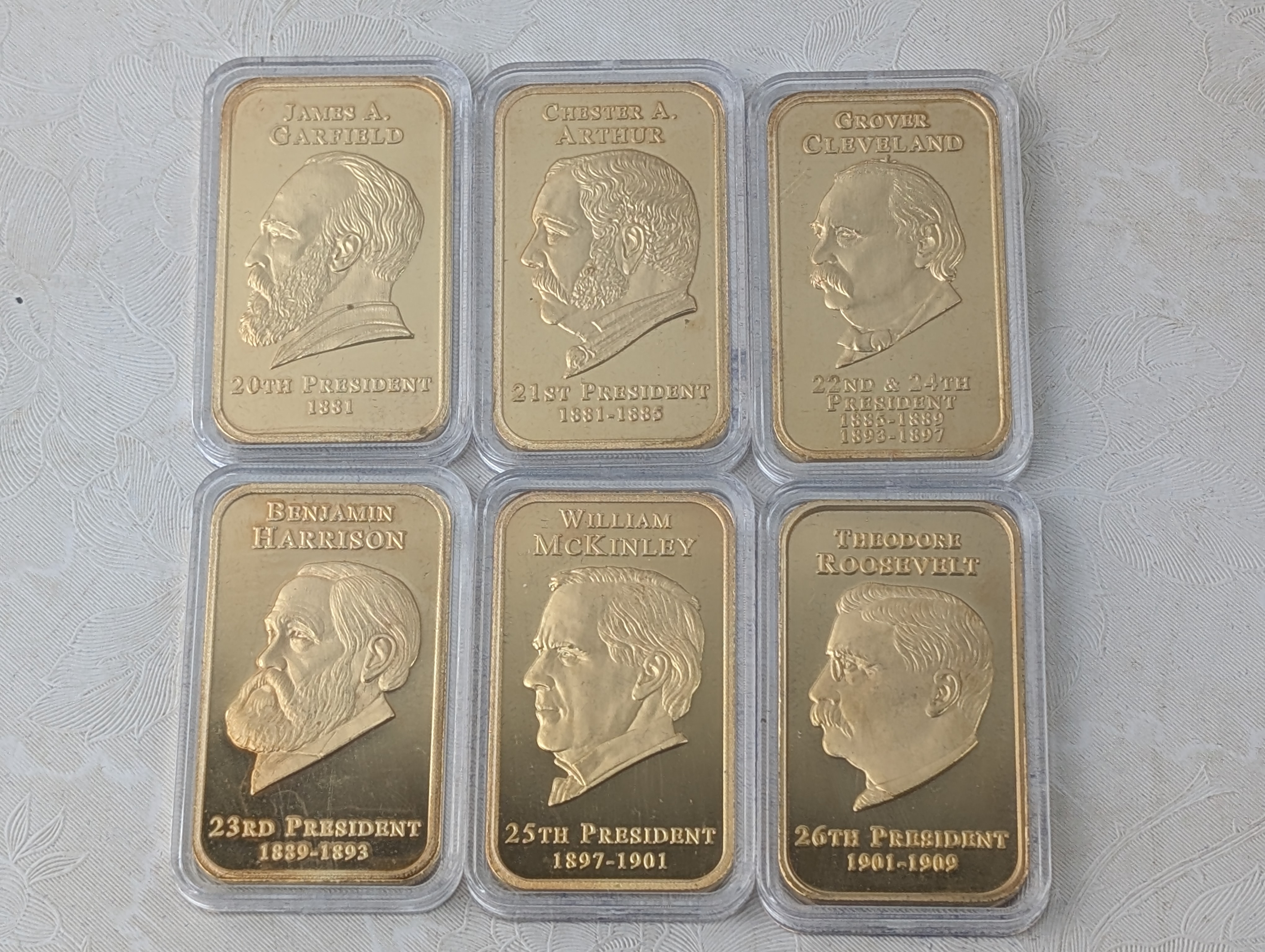 (42) Presidential "Ingots" W/ Display Box - Look Bronze