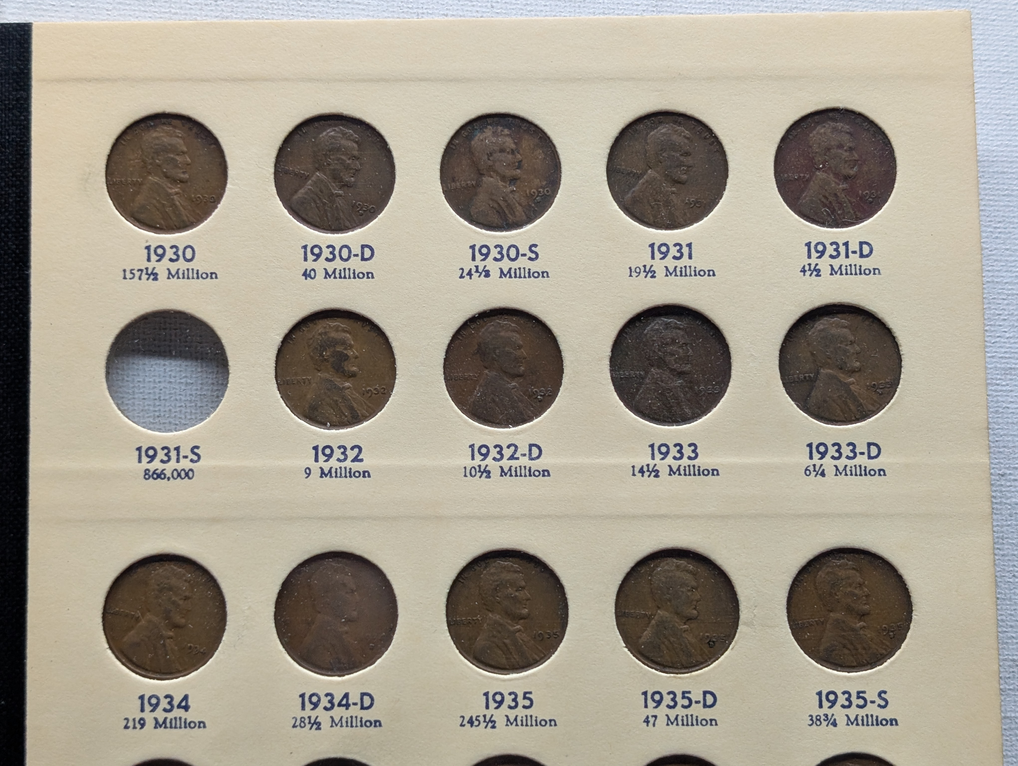 Nearly Complete Lincoln #1 Set 1909-1940 - Missing 1909-S VDB, 1914-D, 1922 NO D, 1931-S and a couple others