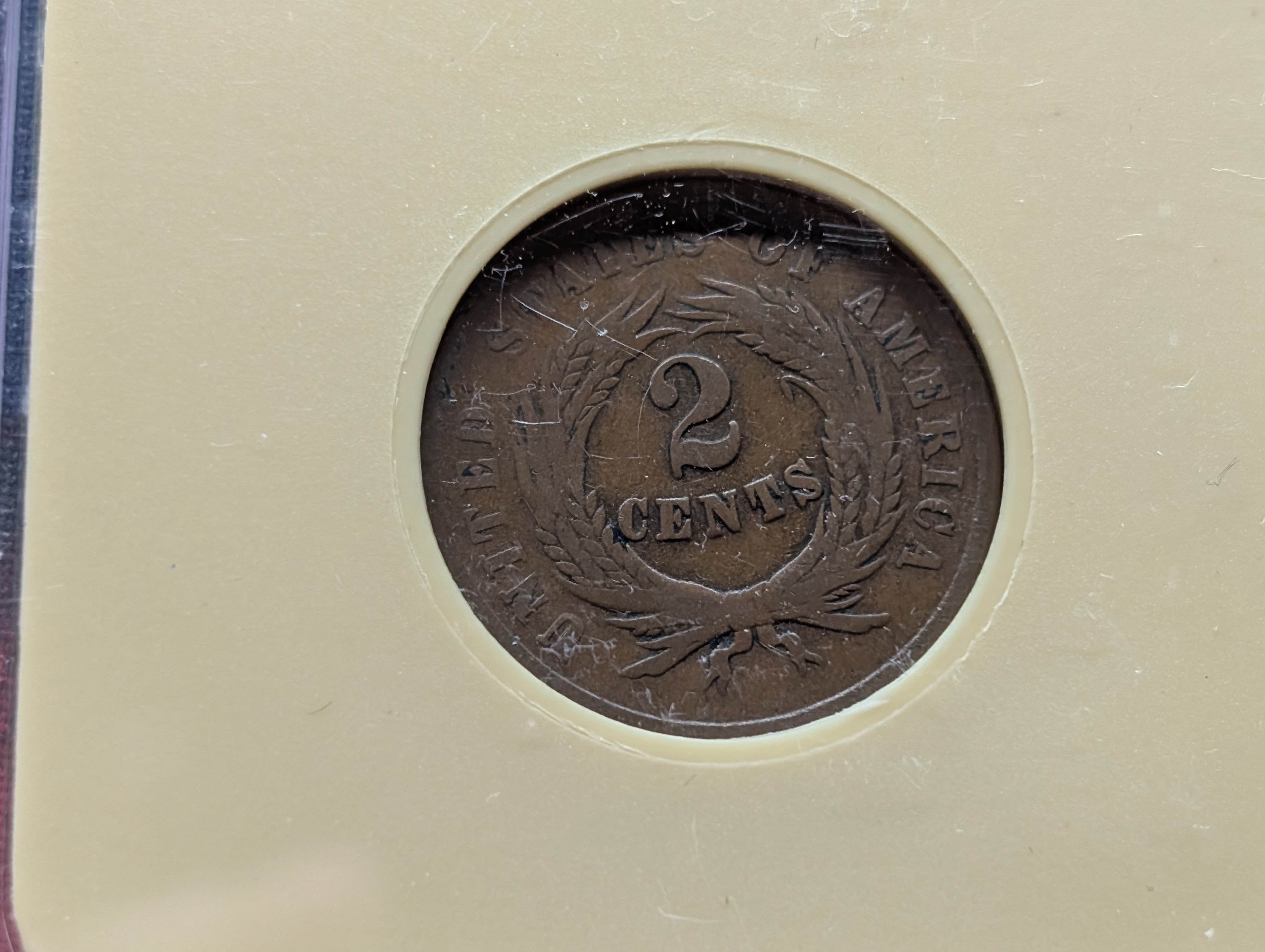 1864 Two-Cent Copper Coin