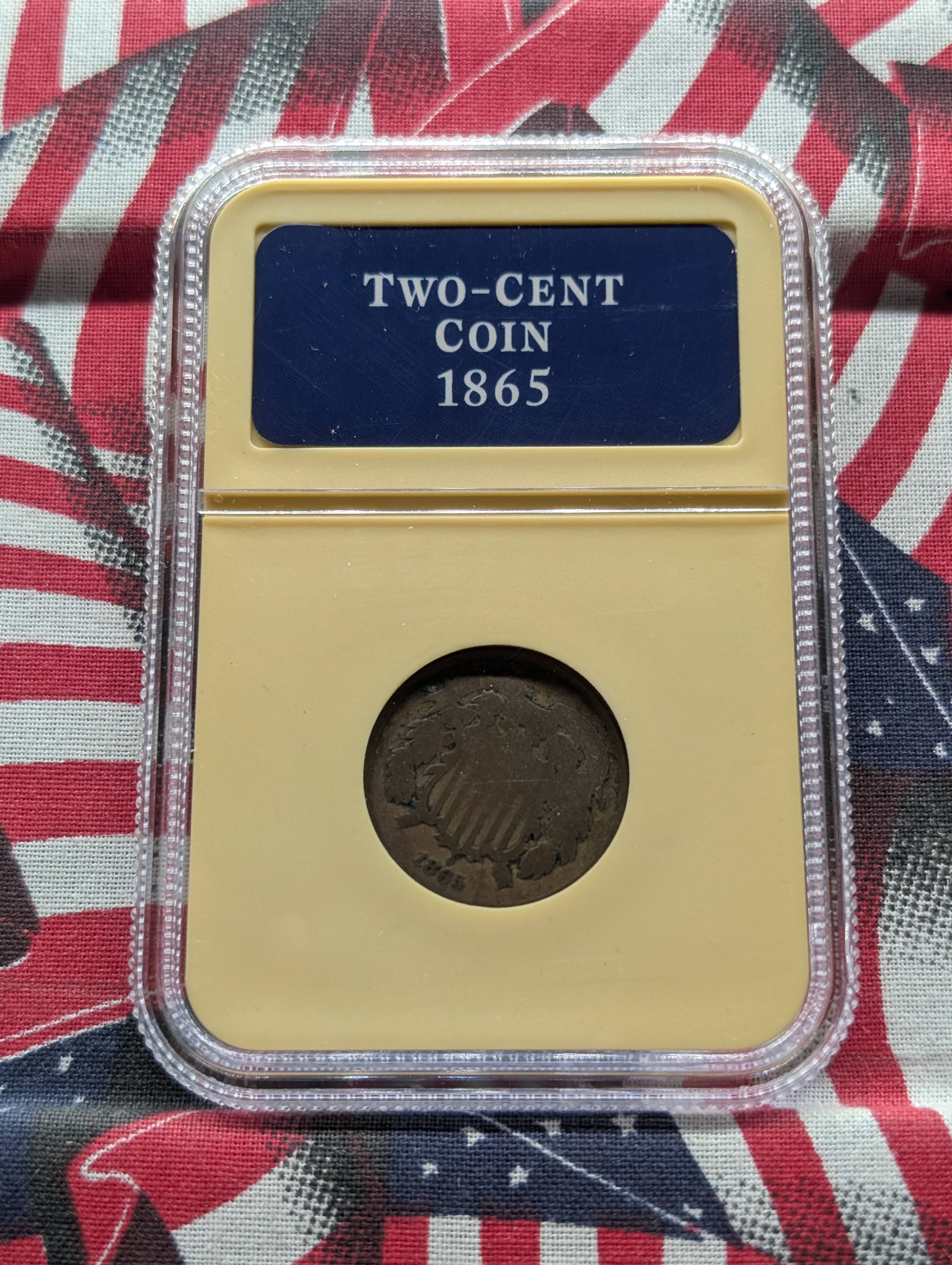 1865 Two-Cent Copper Coin