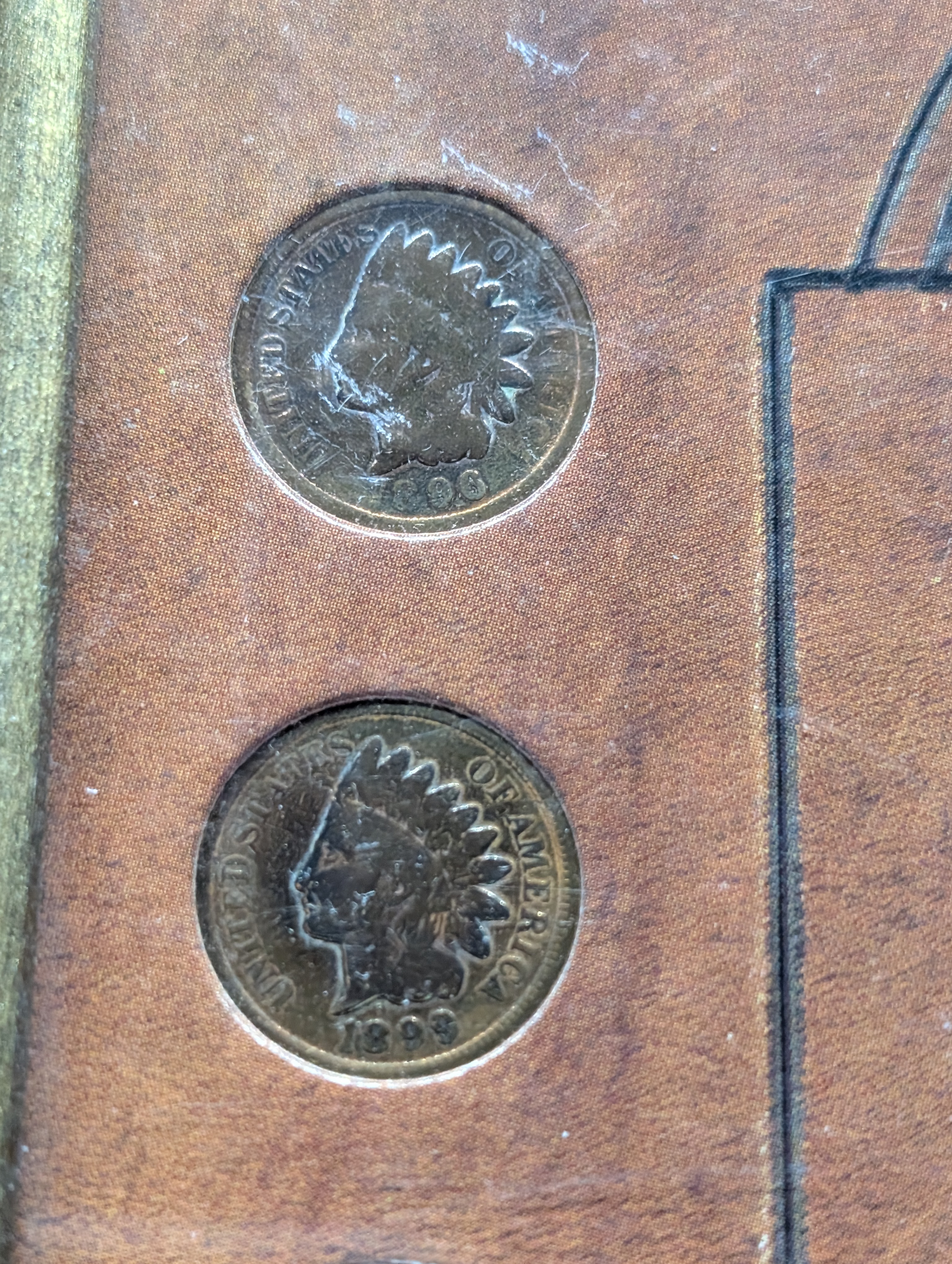 The American Indian 10 Indian Head Cent Coin Set in Frame - Includes All Indian Head Cents From 1892-1904