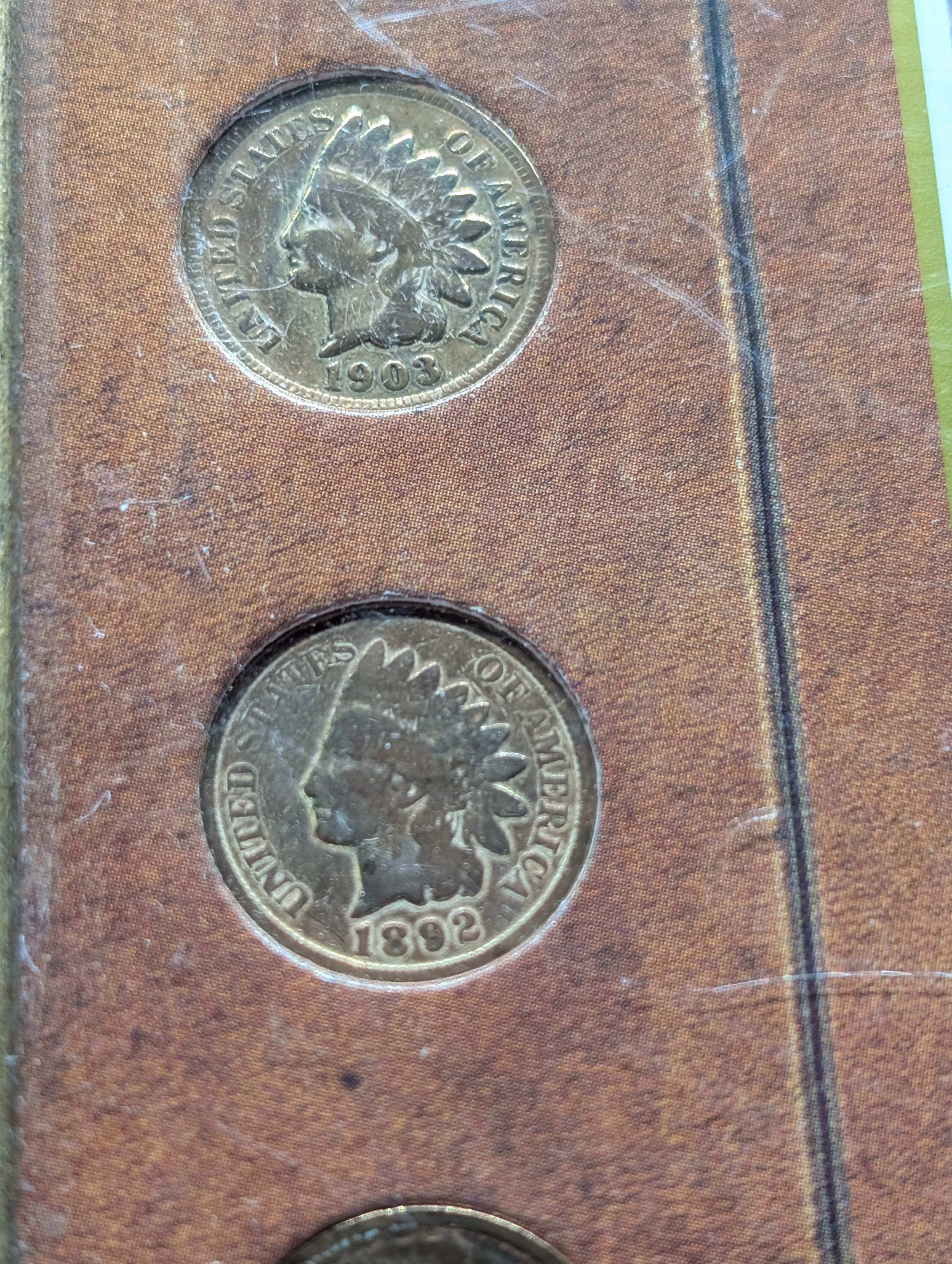 The American Indian 10 Indian Head Cent Coin Set in Frame - Includes All Indian Head Cents From 1892-1904