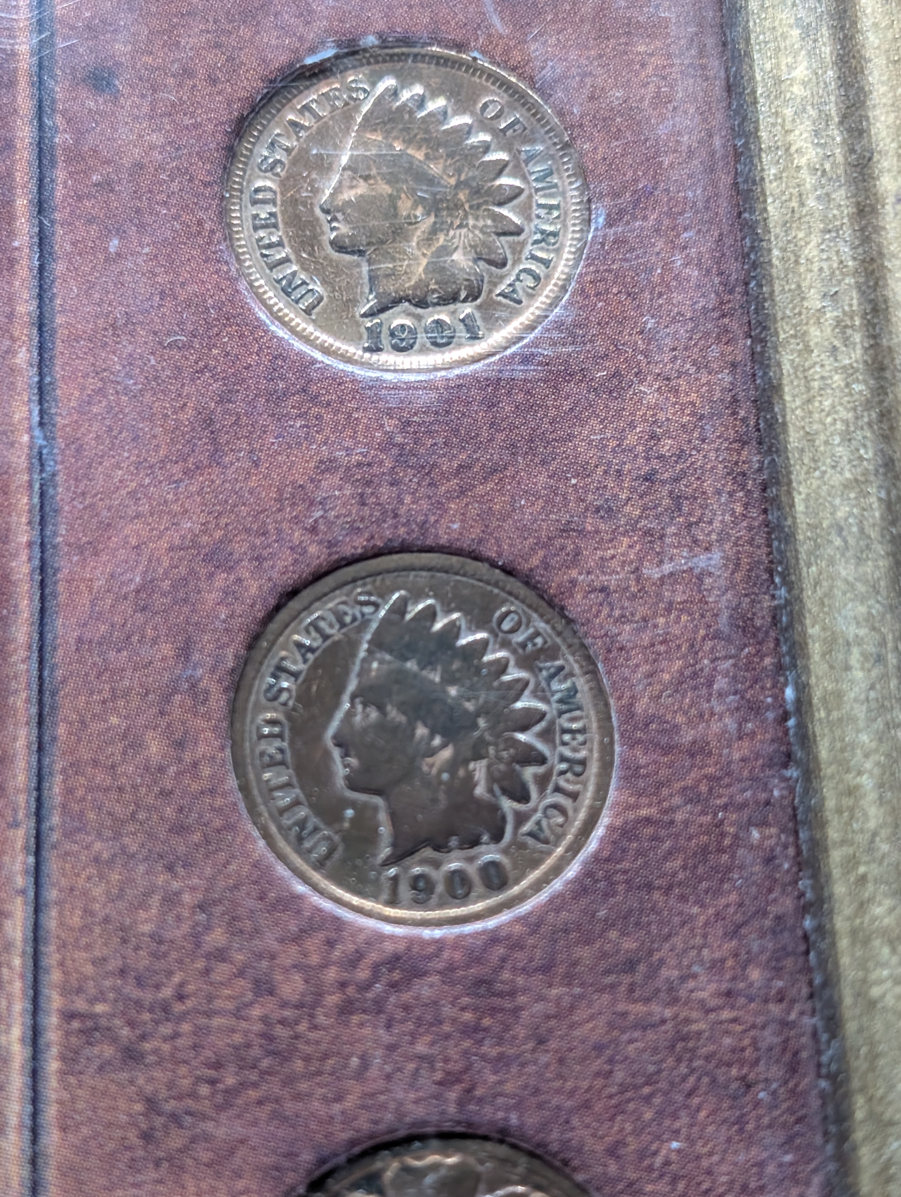 The American Indian 10 Indian Head Cent Coin Set in Frame - Includes All Indian Head Cents From 1892-1904
