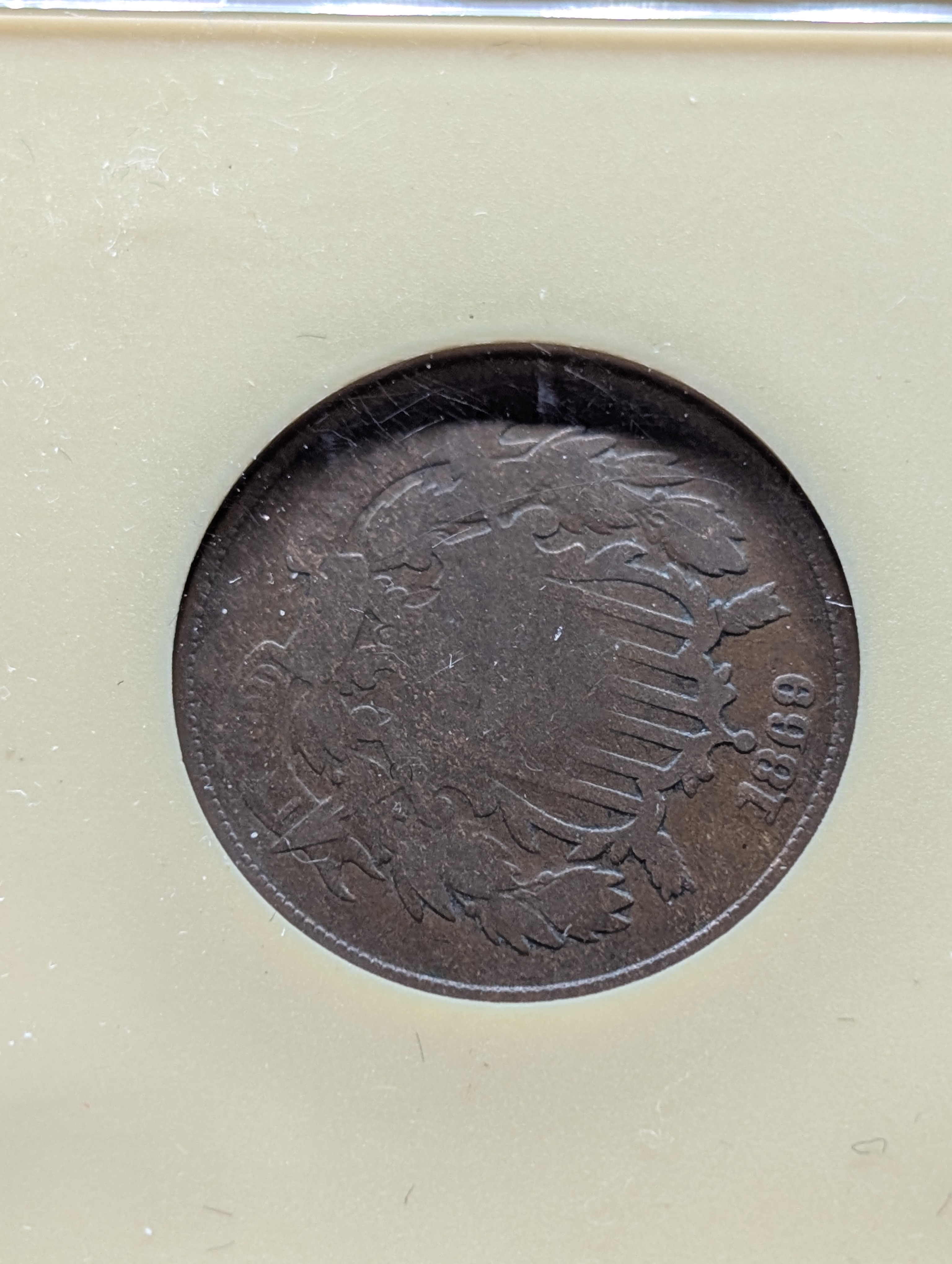 1869 Two-Cent Copper Coin