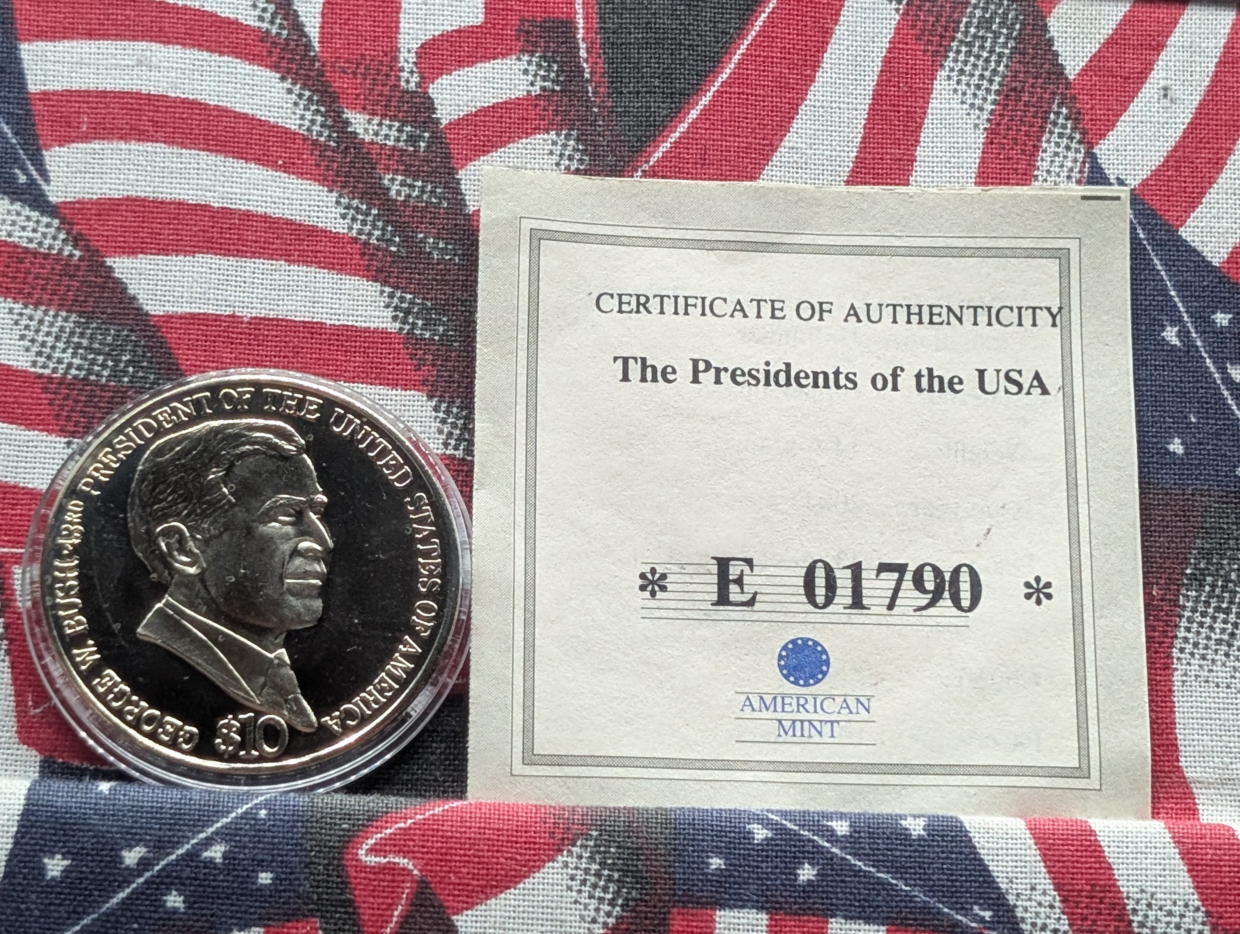 2004 Liberia $10 George W. Bush Commemorative Coin