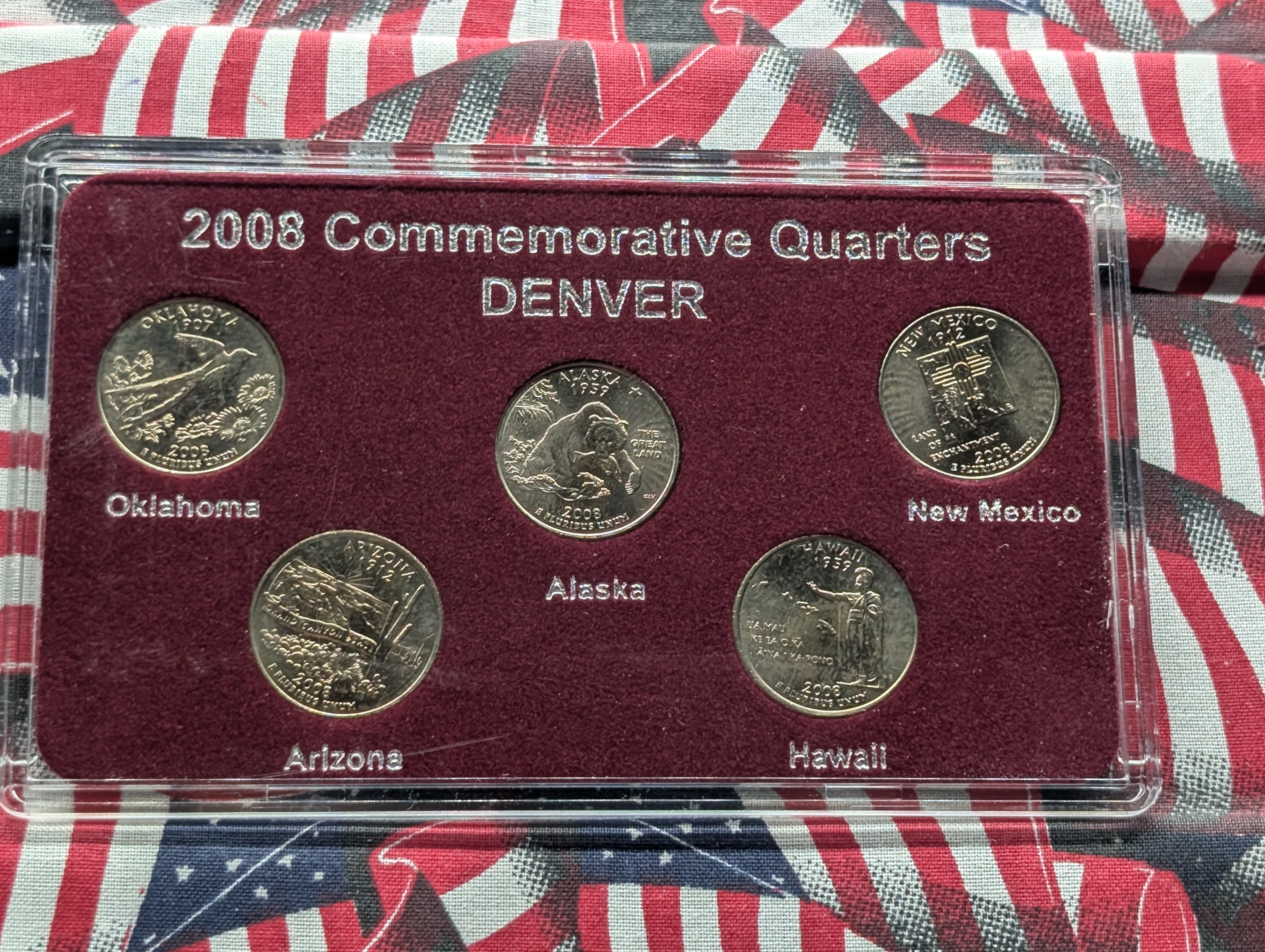 2008 Denver Mint 5-Coin Commemorative Quarter Set
