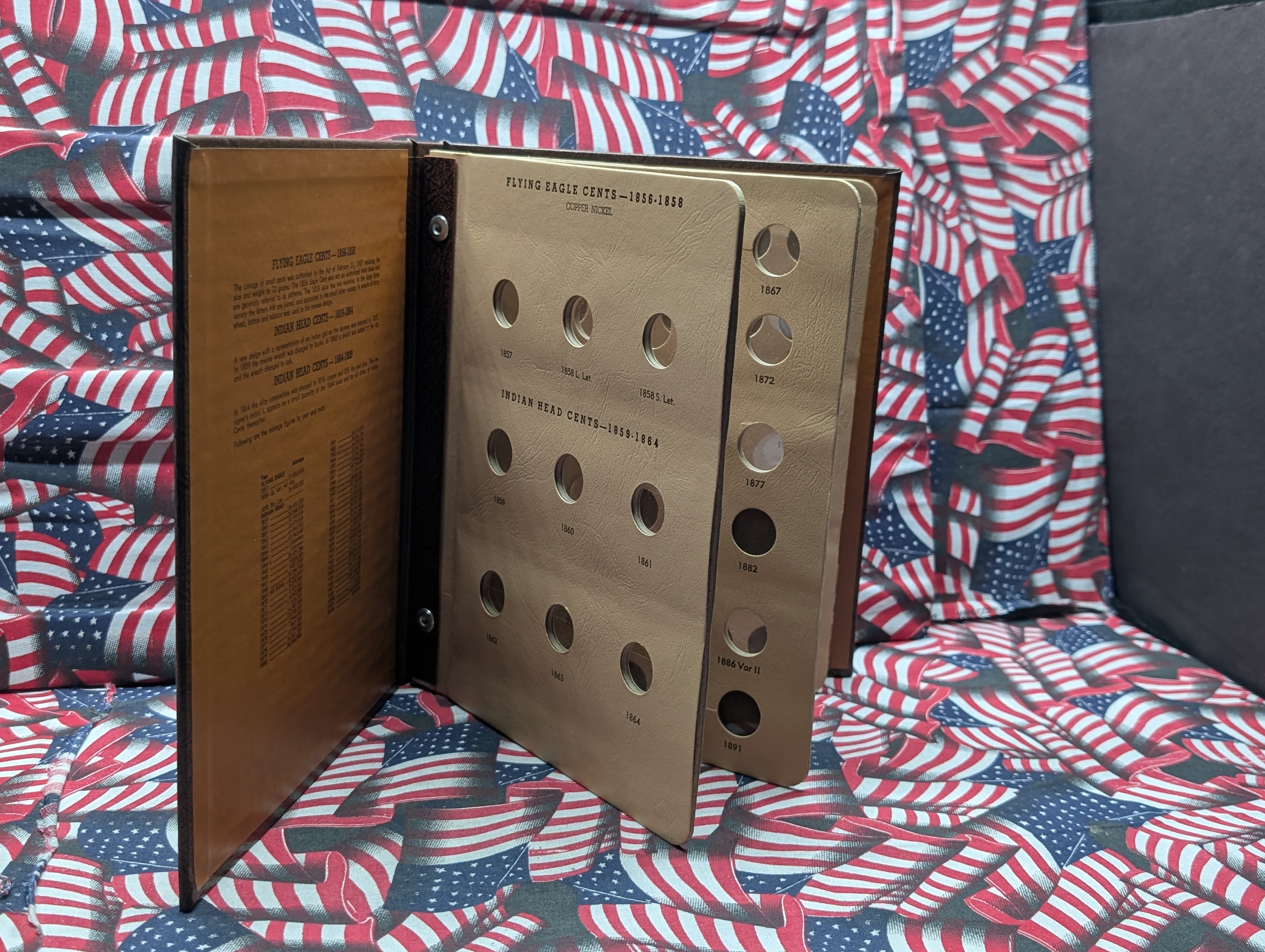 (33) Coin Indian Head Cent Partial Set in Dansco Album