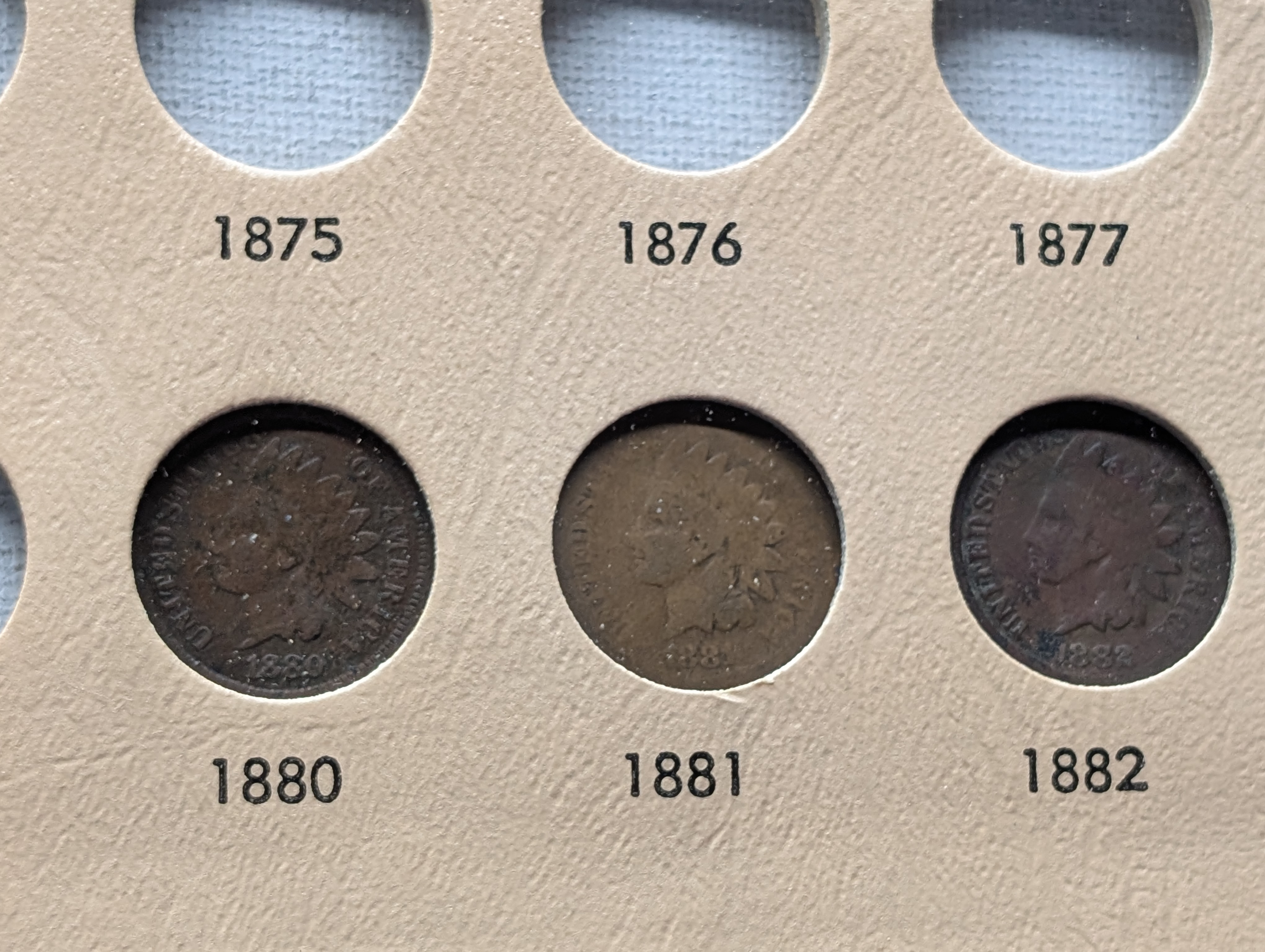 (33) Coin Indian Head Cent Partial Set in Dansco Album