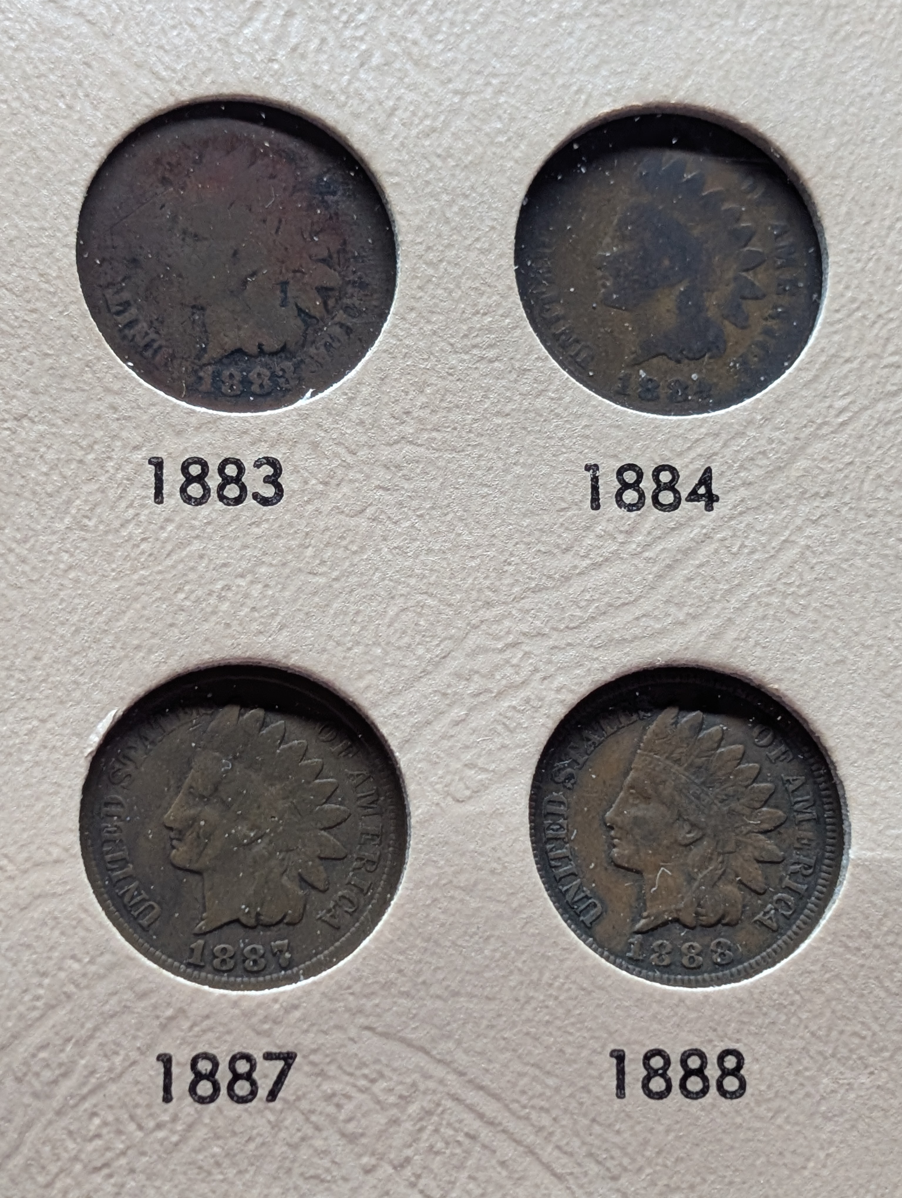 (33) Coin Indian Head Cent Partial Set in Dansco Album