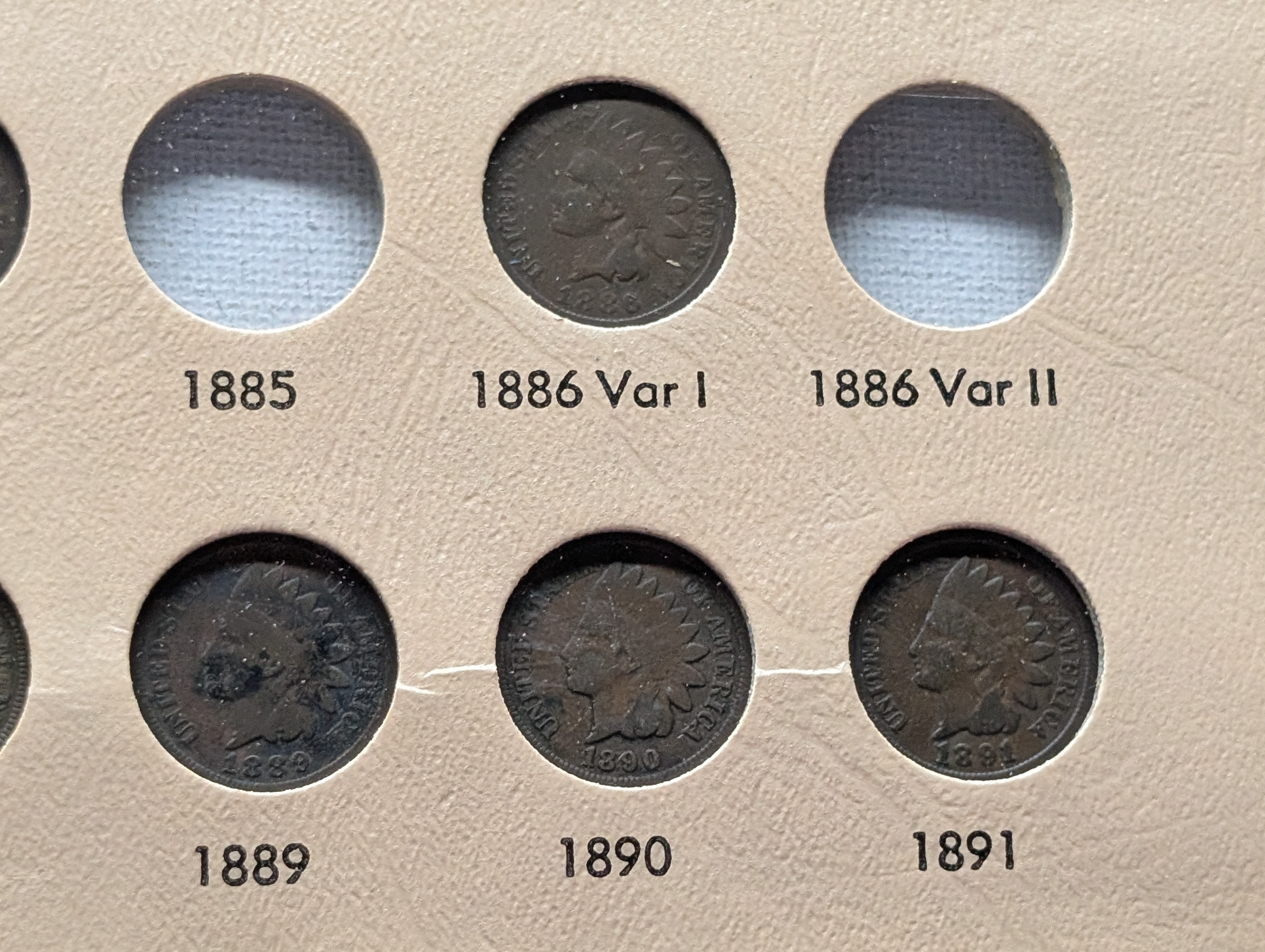 (33) Coin Indian Head Cent Partial Set in Dansco Album
