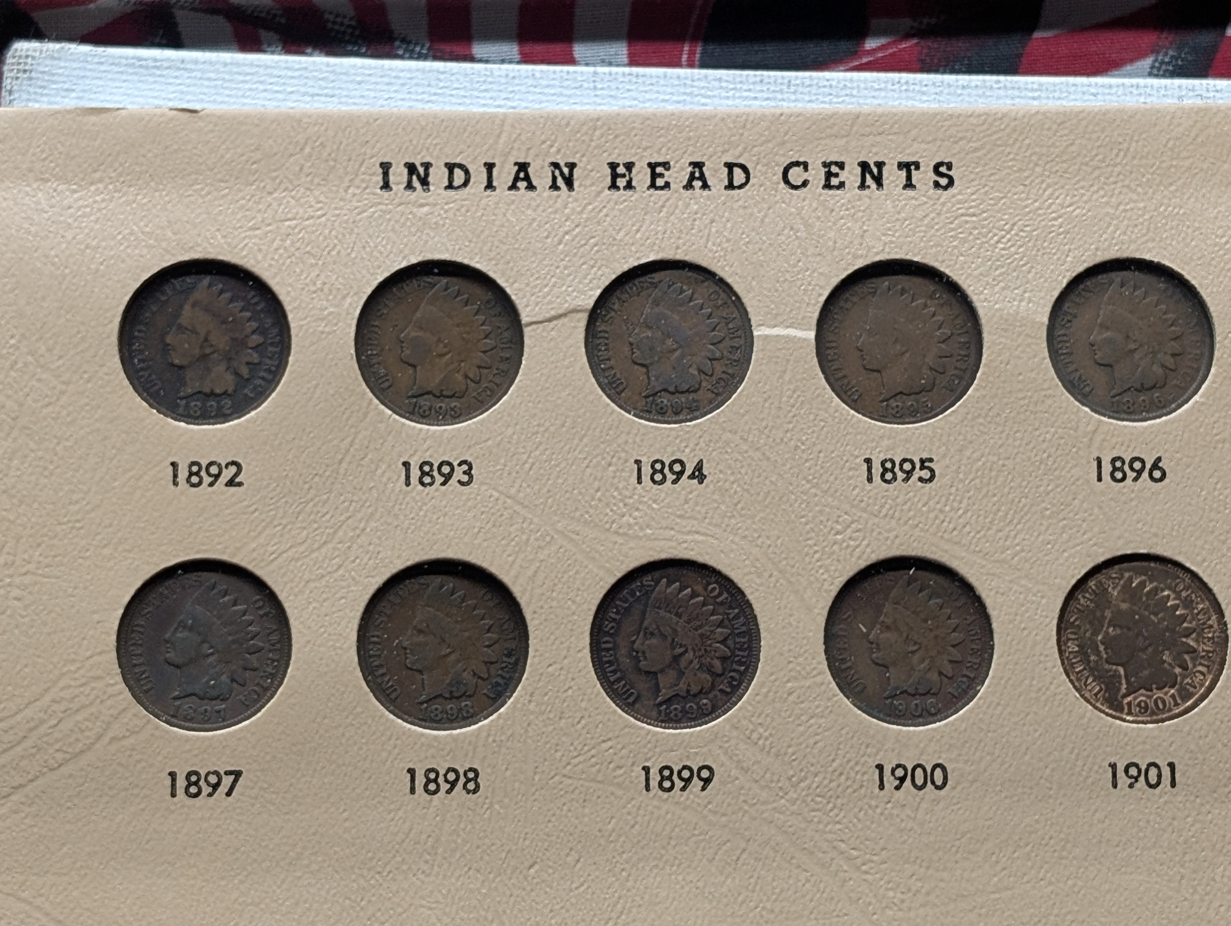 (33) Coin Indian Head Cent Partial Set in Dansco Album