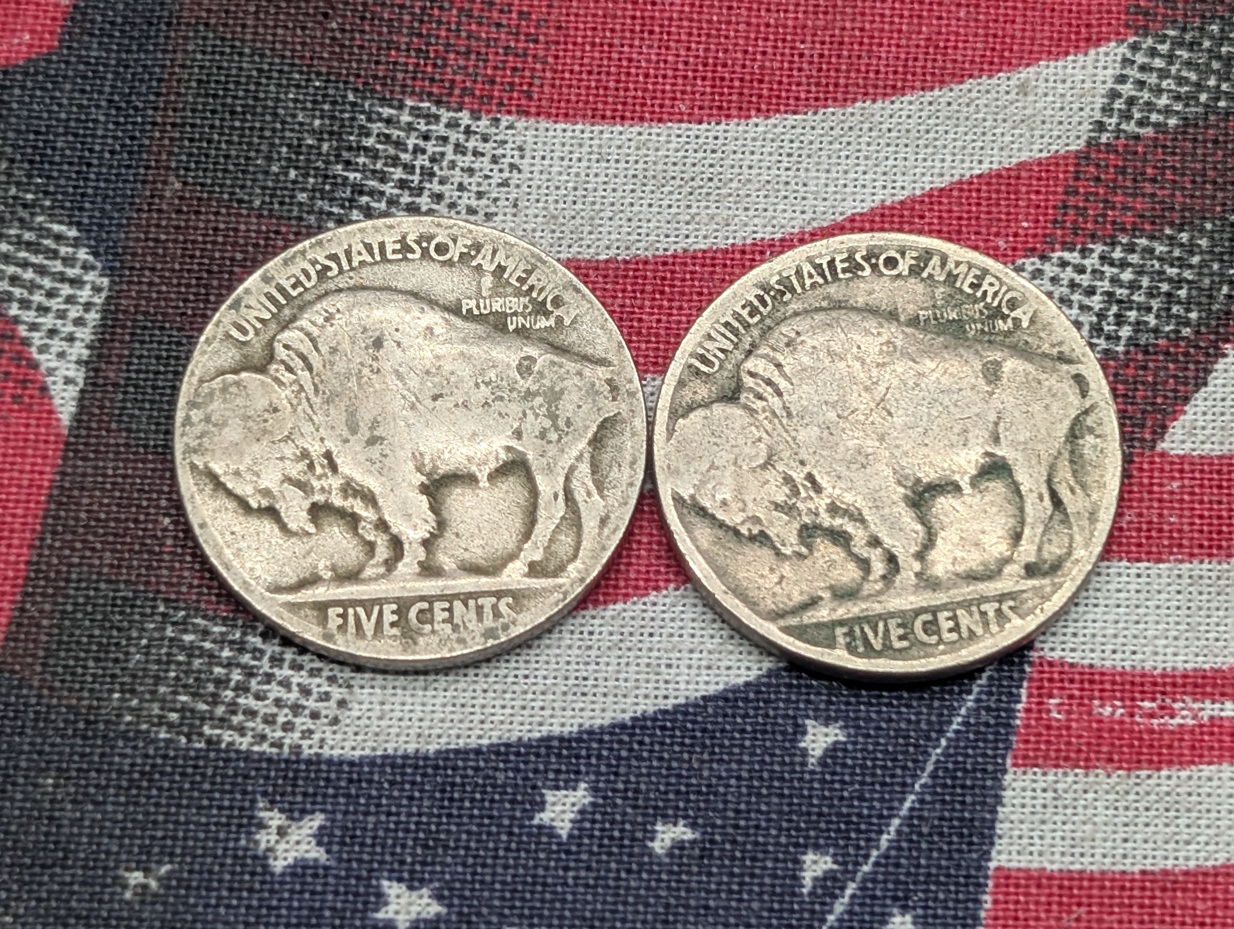 (2) 1920-P Indian Head Buffalo Nickels