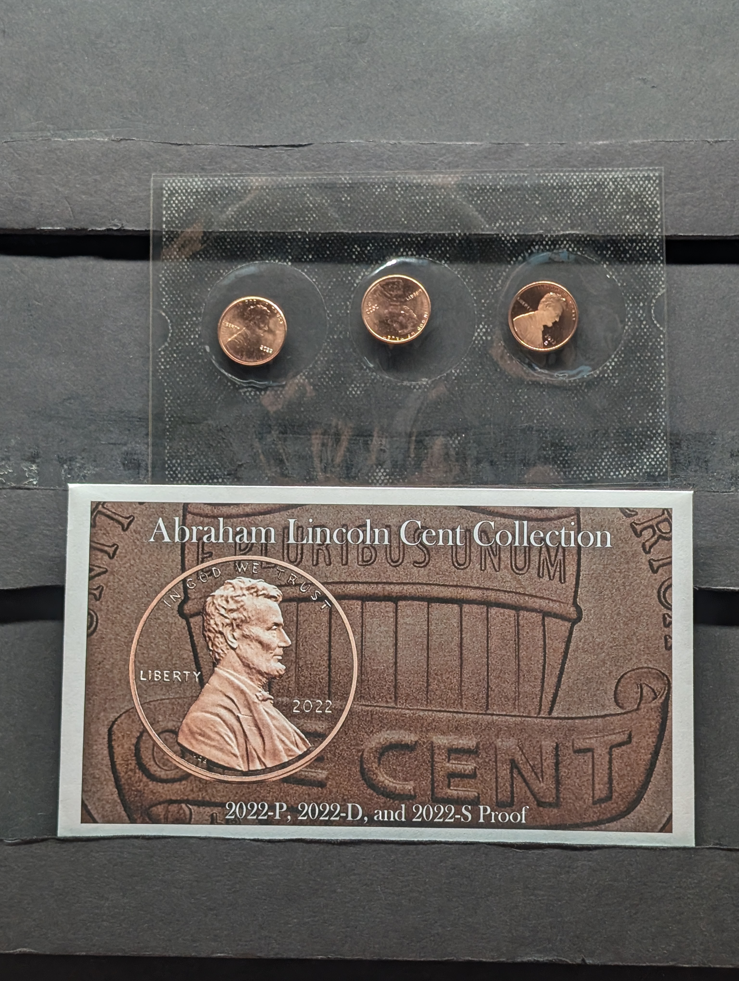 2022-P, D, & S Proof Three-Coin Lincoln Cent Collection