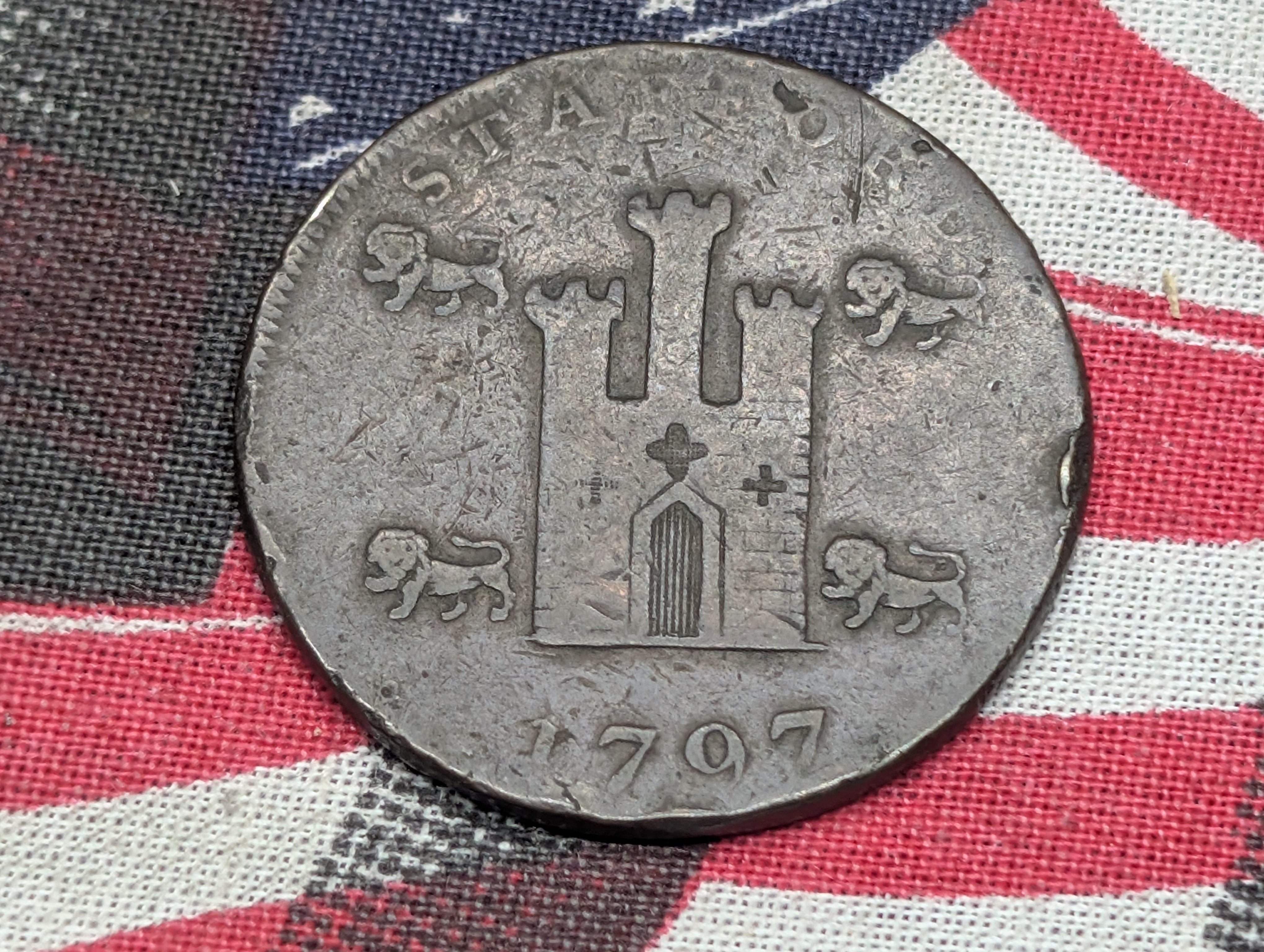 1797 Stafford Half-Penny Conder Token