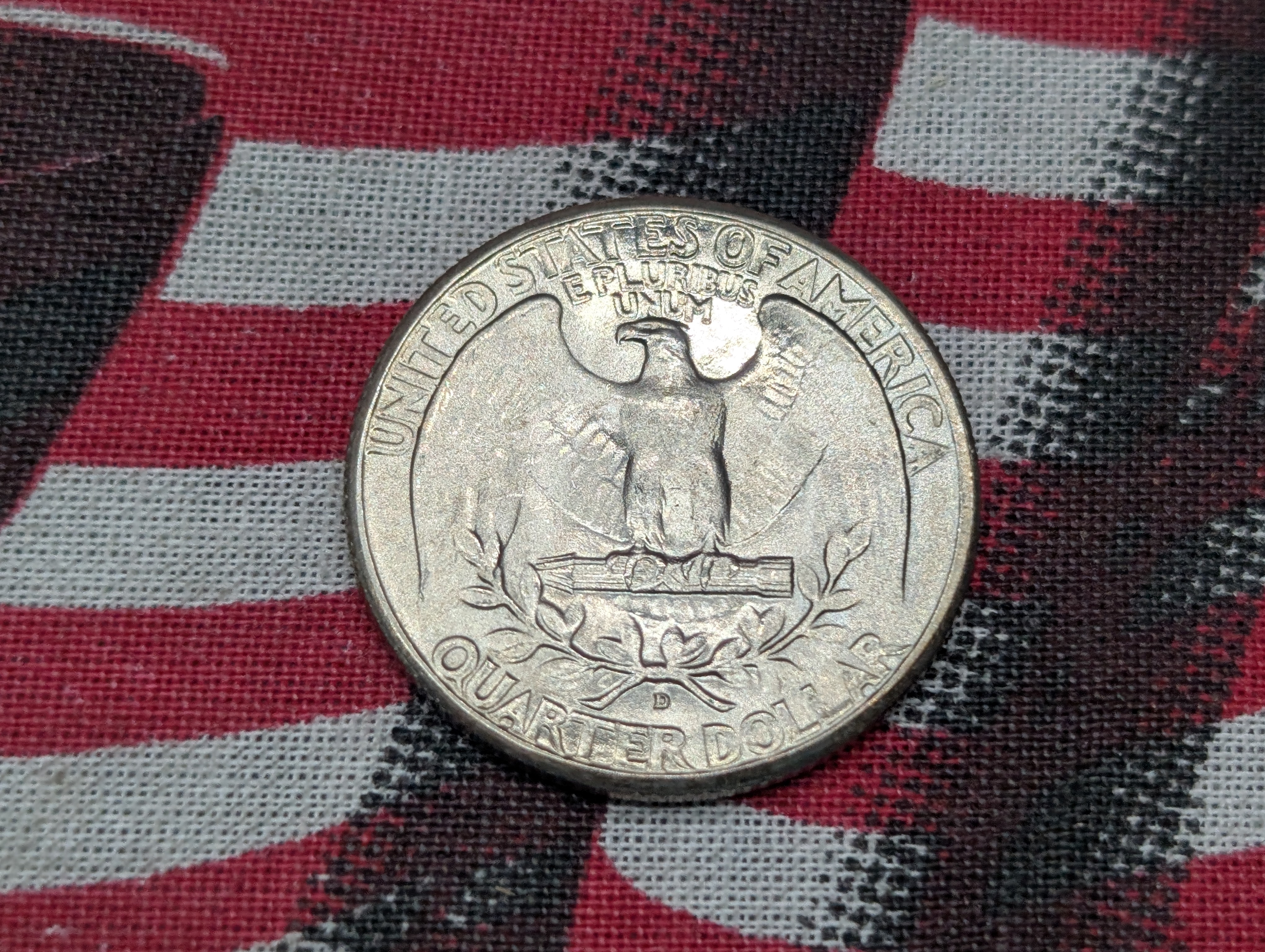 1937-D Washington 90% Silver Quarter - Appears UNC.
