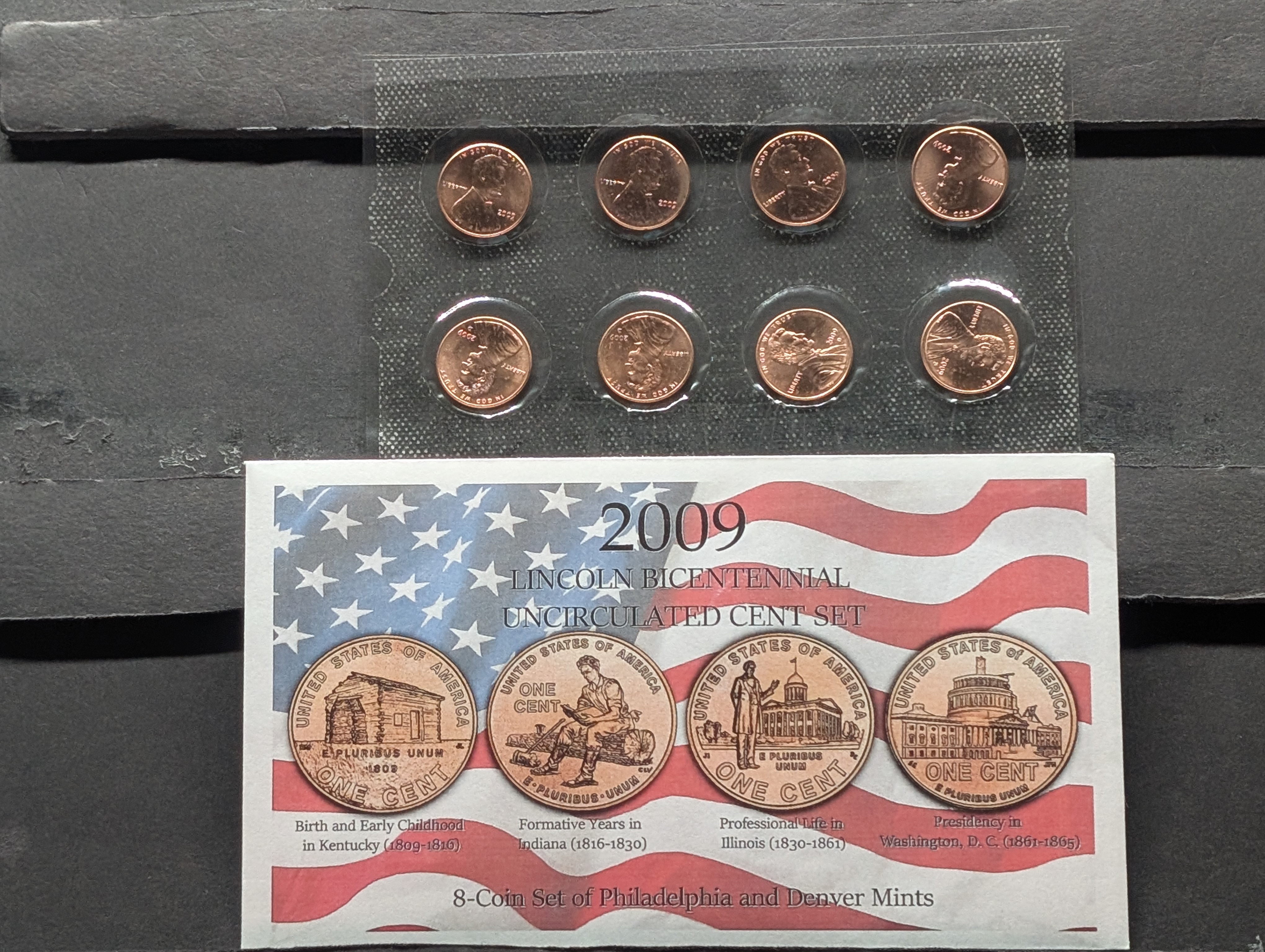 2009-P&D Lincoln Bicentennial Uncirculated 8-Coin Set