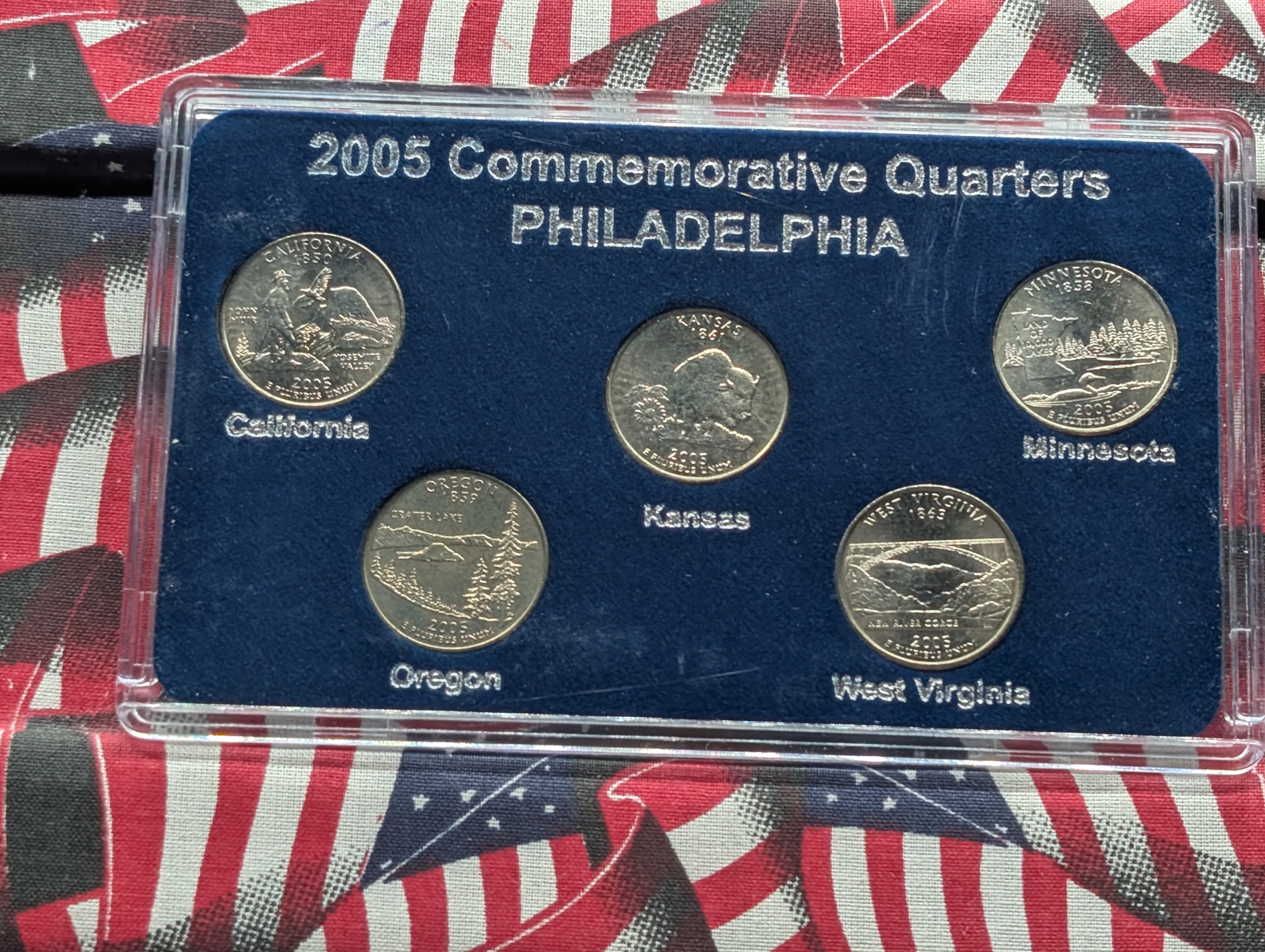 2005 Philadelphia Mint Quarters Commemorative 5-Coin Set
