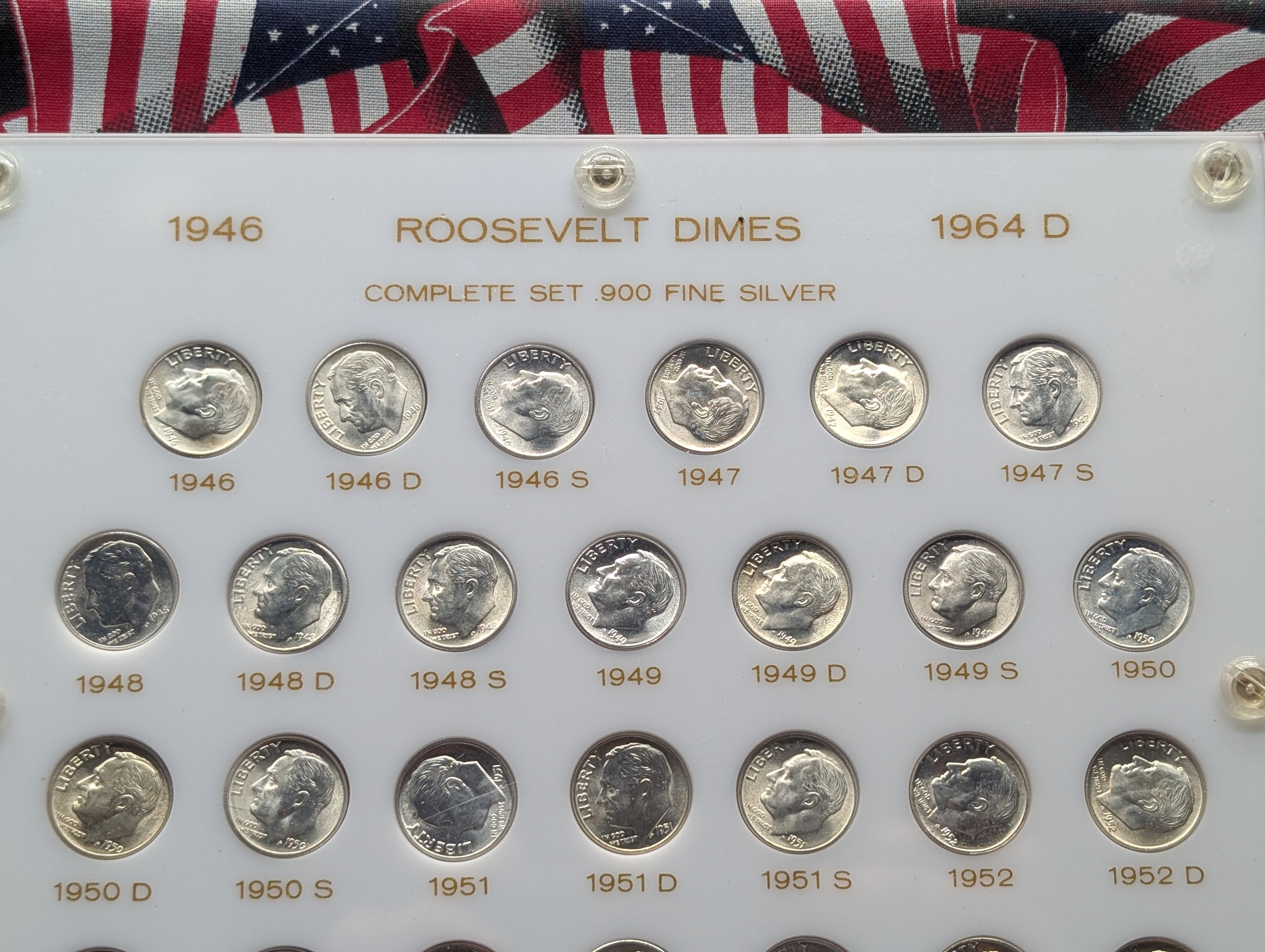 (48) 1946-1964 Roosevelt Dimes Set - All Coins Are 90% Silver