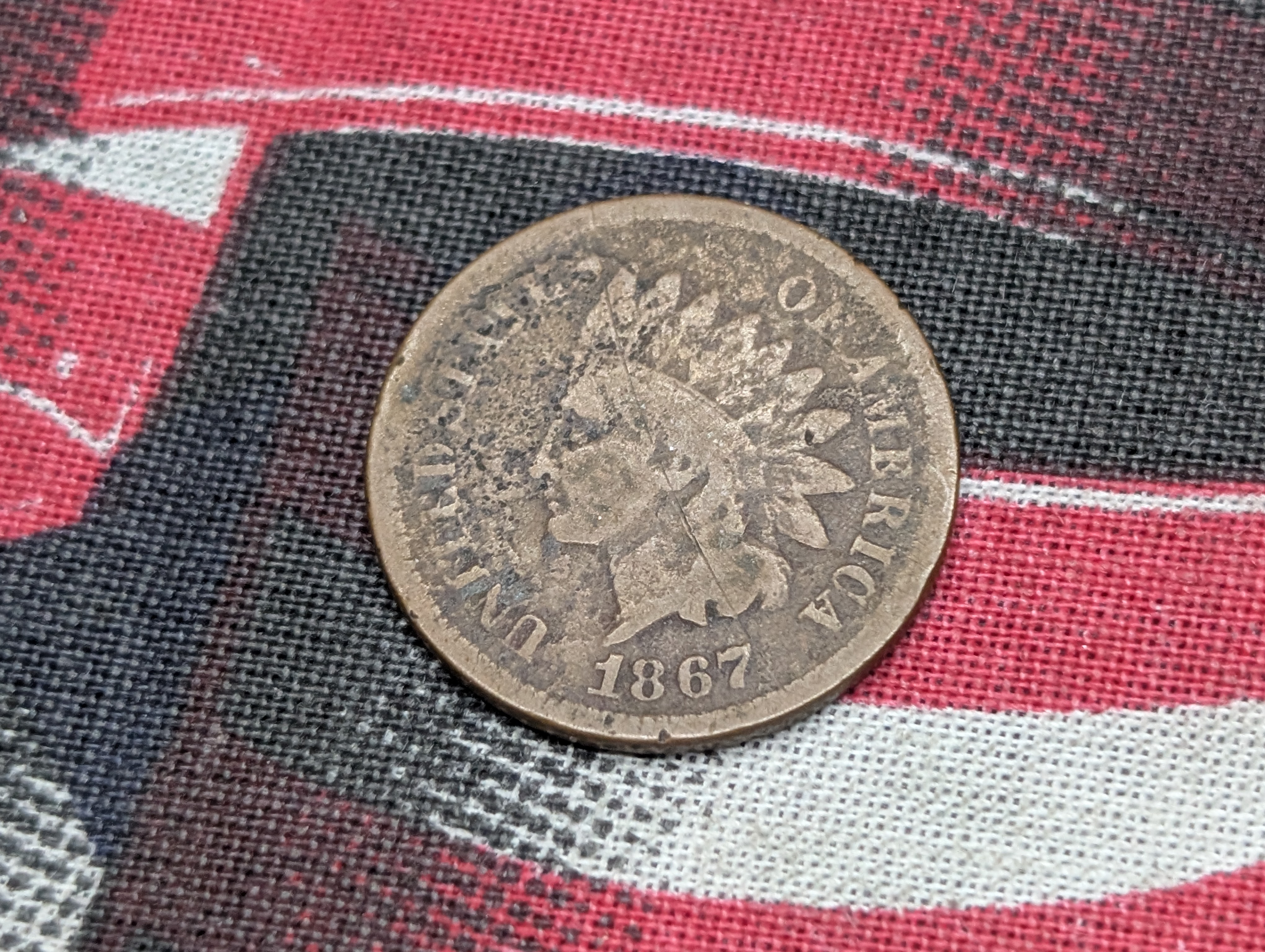 1867 Indian Head Cent - SCARCE KEY DATE!!