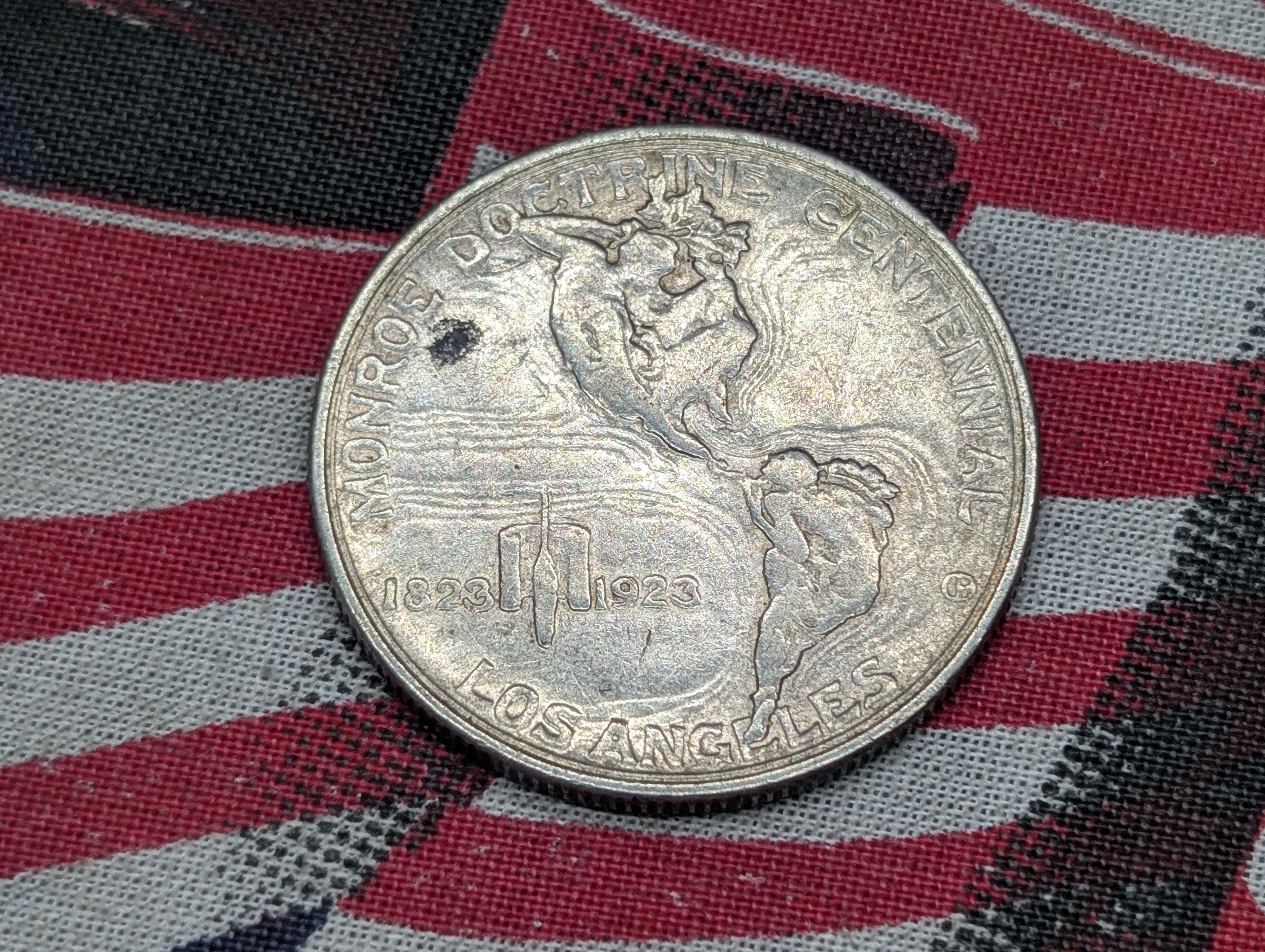 1923-S Monroe Doctrine Commemorative SILVER Half-Dollar