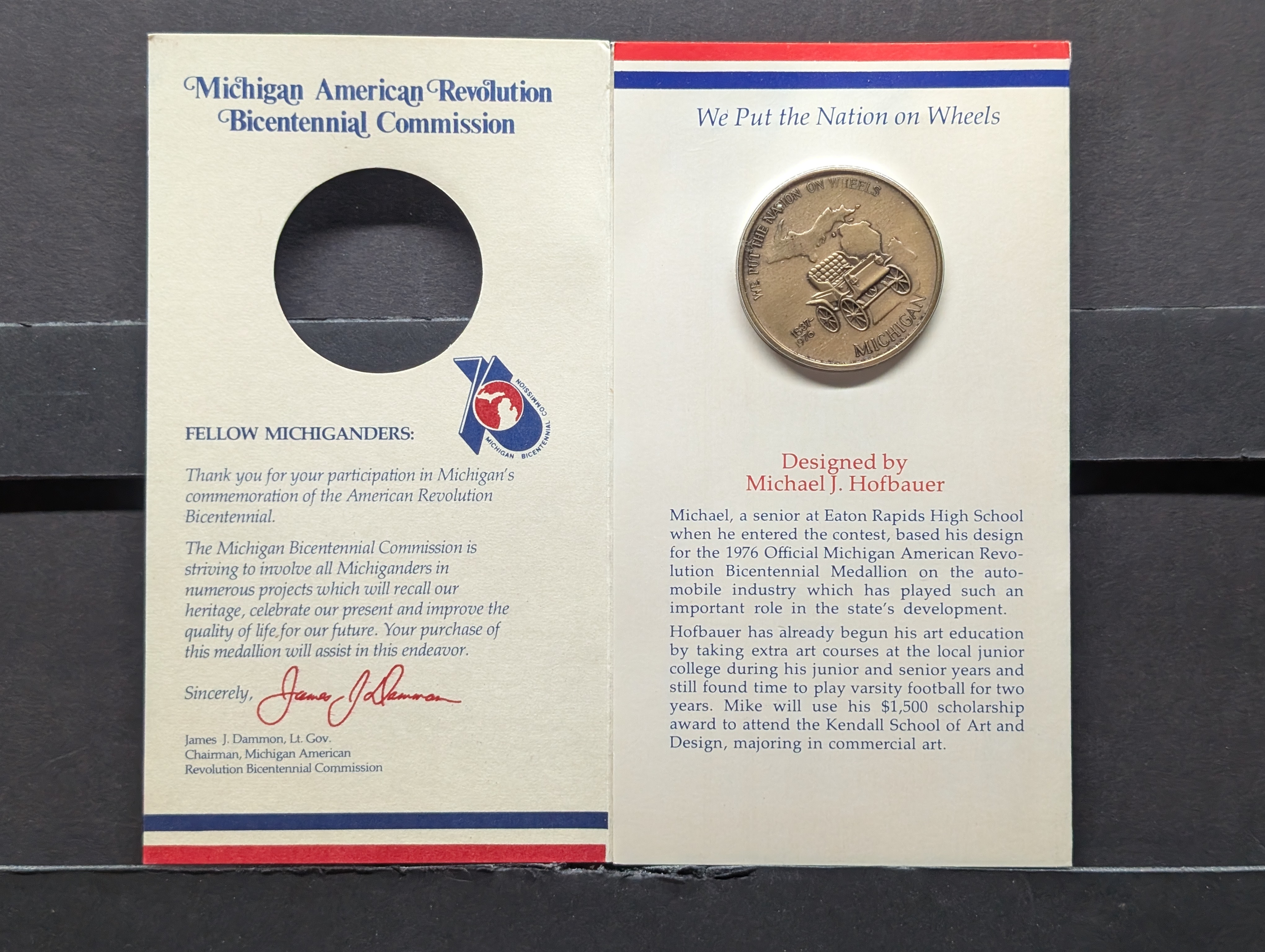 (3) Michigan Bicentennial Medals - 1st, 2nd, & 3rd Editions
