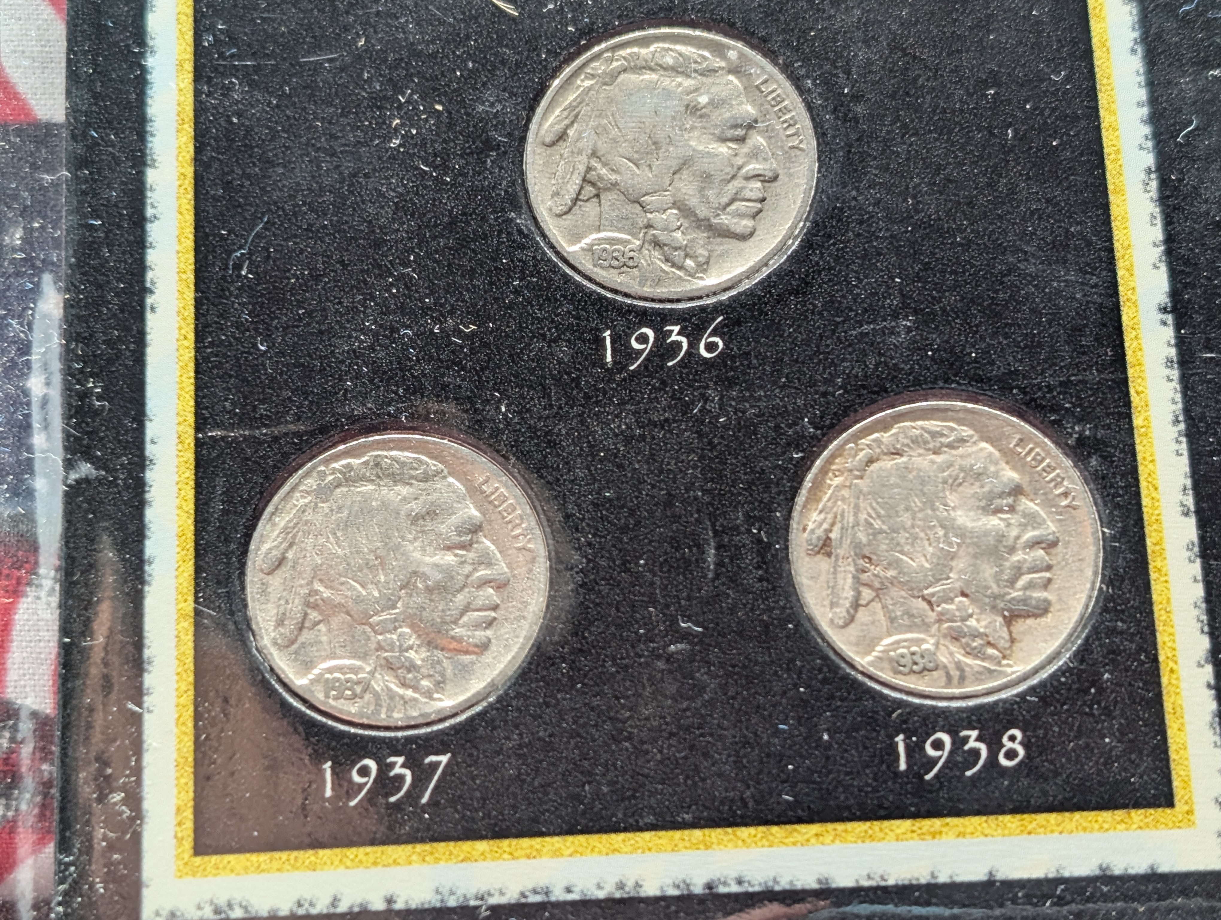 1936-1938 "Last 3 Years of Buffalo Nickels' 3-Coin Set