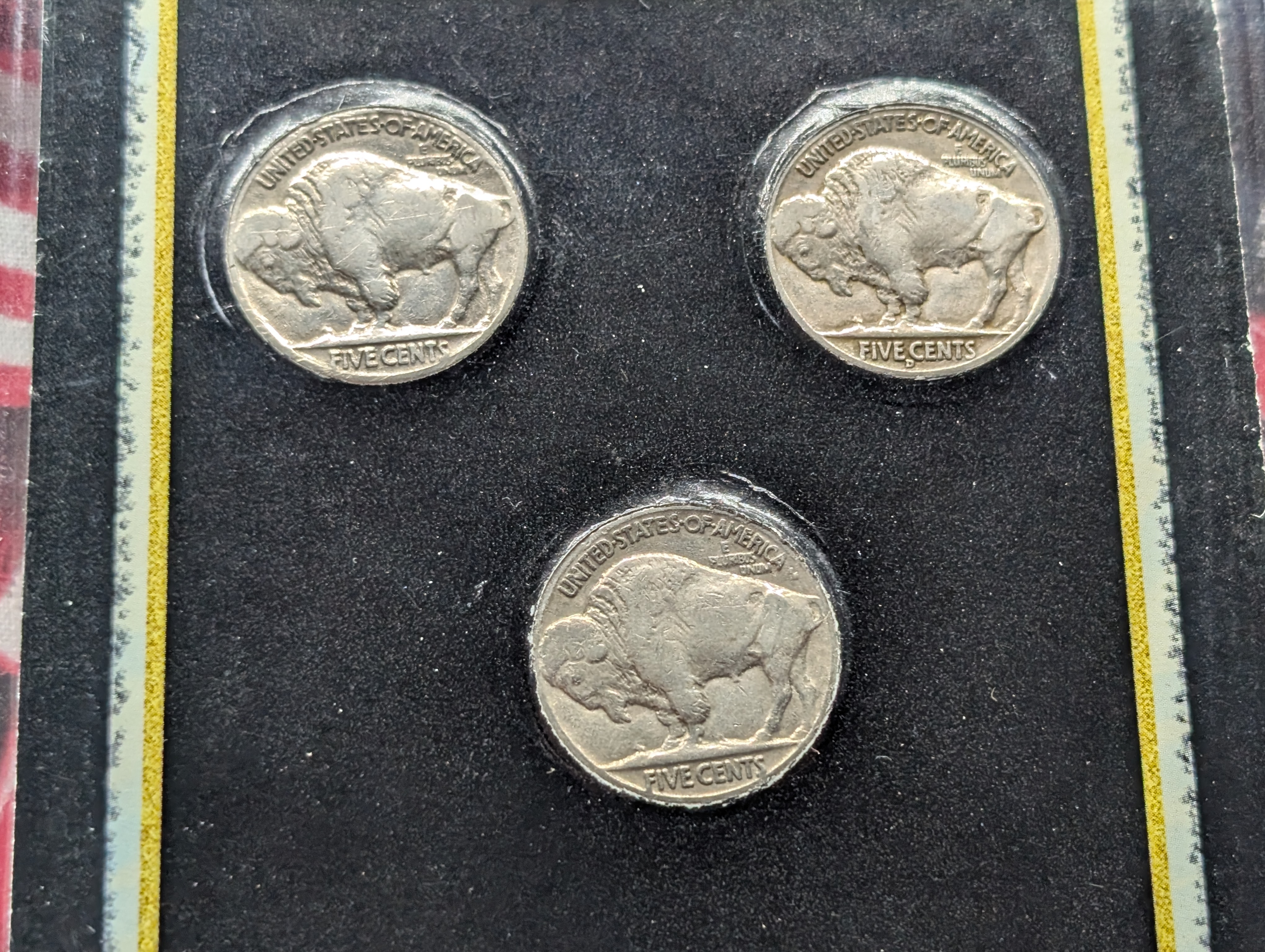 1936-1938 "Last 3 Years of Buffalo Nickels' 3-Coin Set