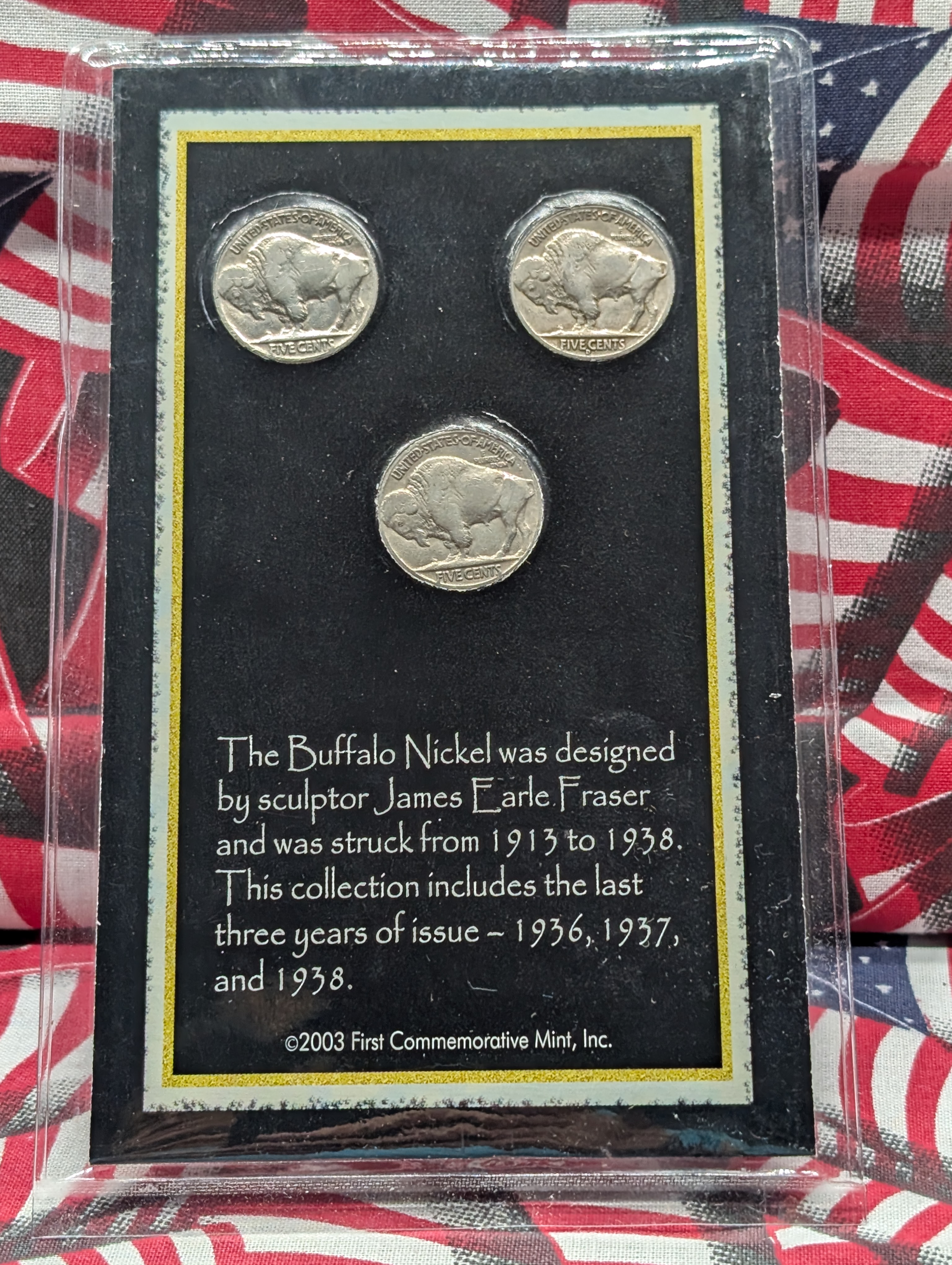 1936-1938 "Last 3 Years of Buffalo Nickels' 3-Coin Set
