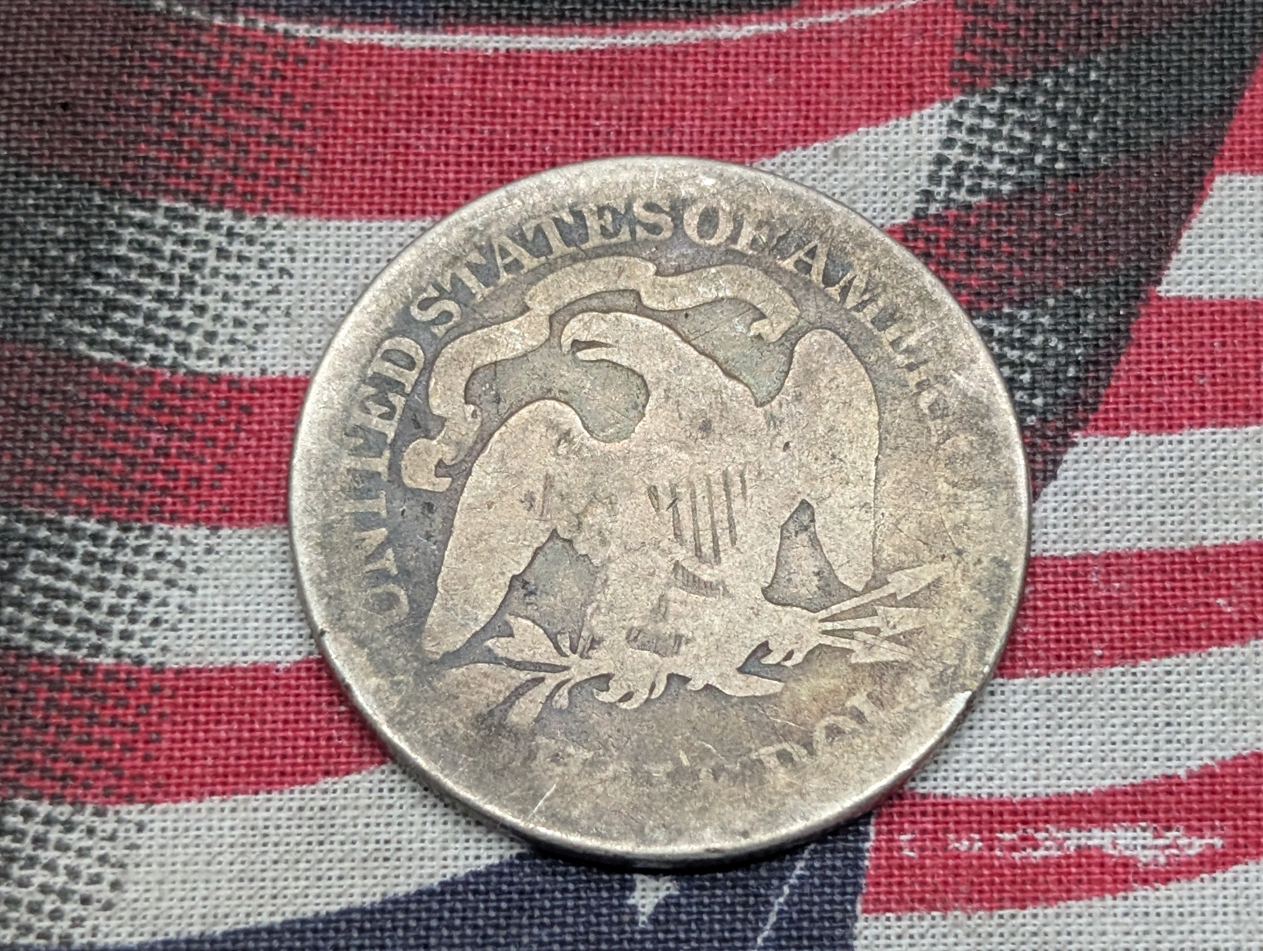 1876 Seated Liberty 90% Silver Half-Dollar