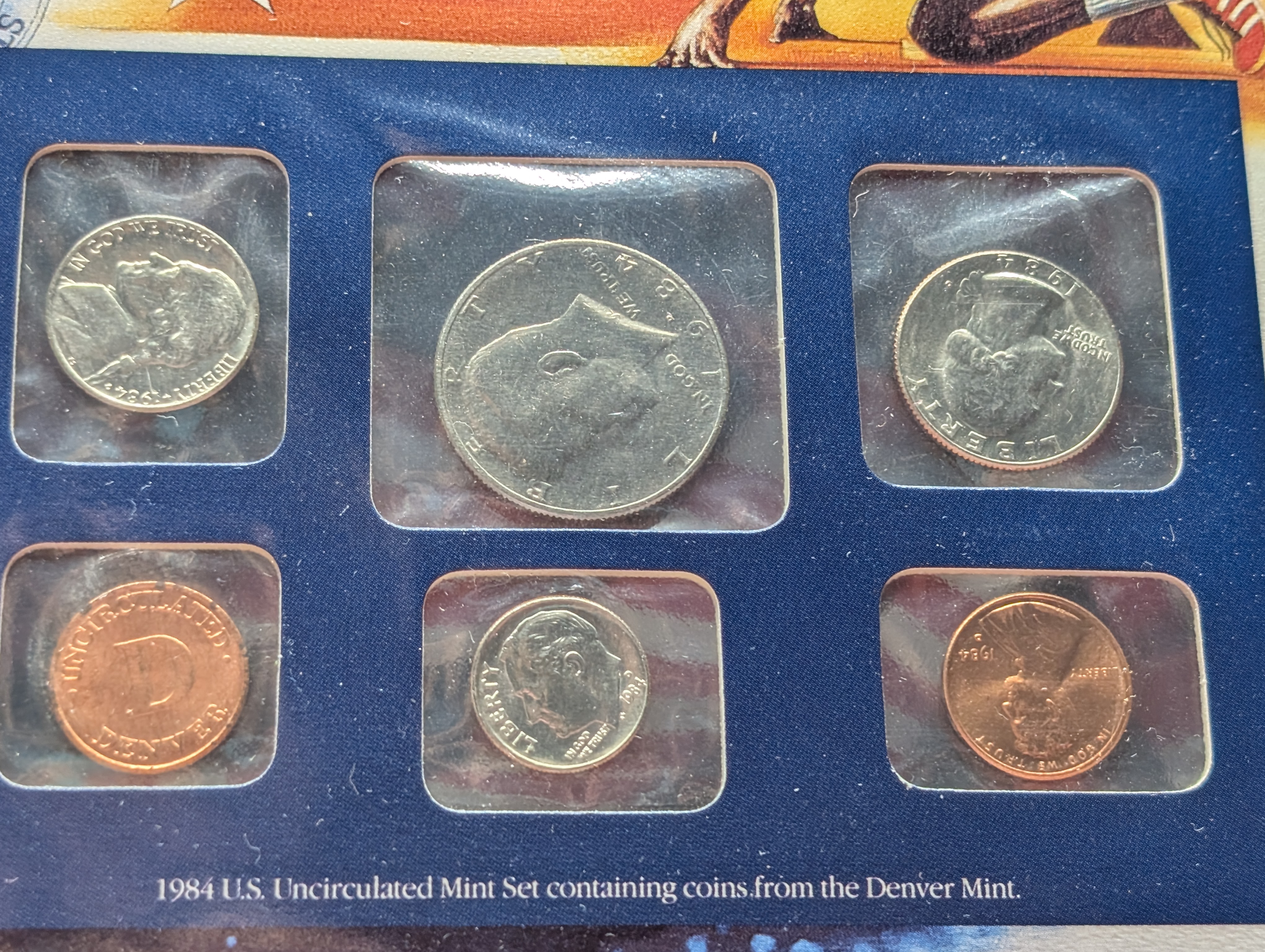1984-P&D U.S. Mint Uncirculated Set w/ Historic Stamps