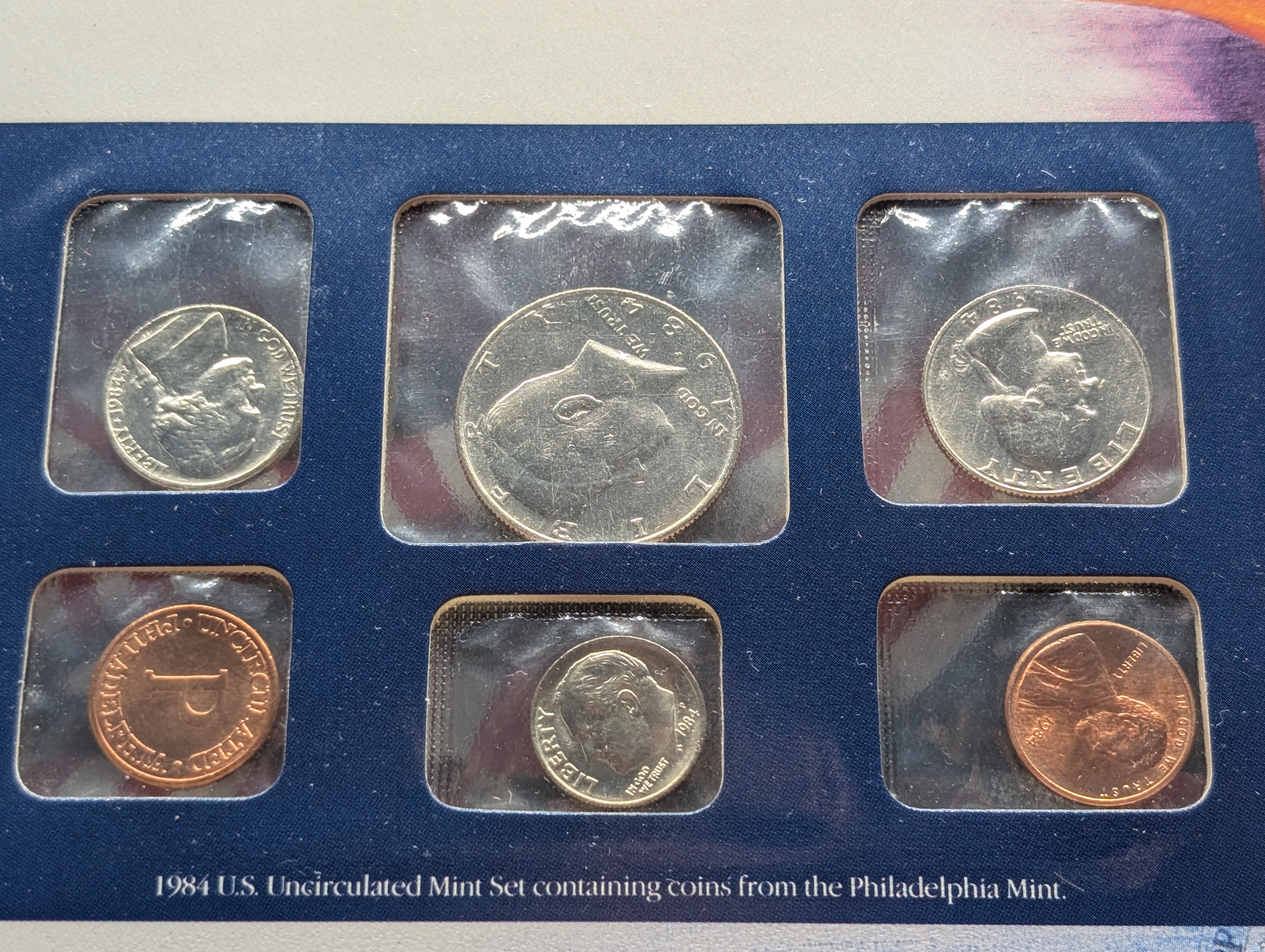1984-P&D U.S. Mint Uncirculated Set w/ Historic Stamps