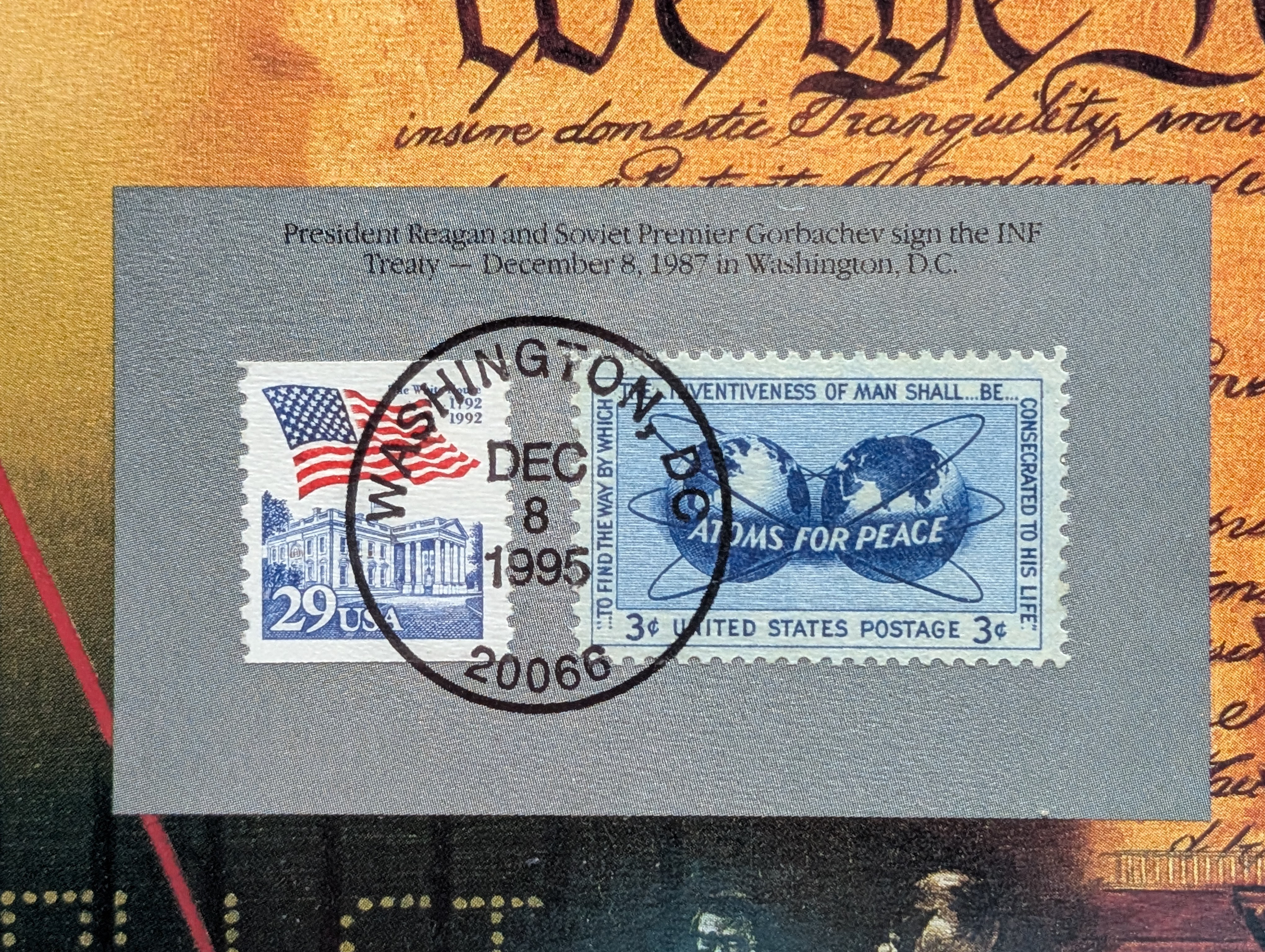 1987-P&D U.S. Mint Uncirculated Set w/ Historic Stamps