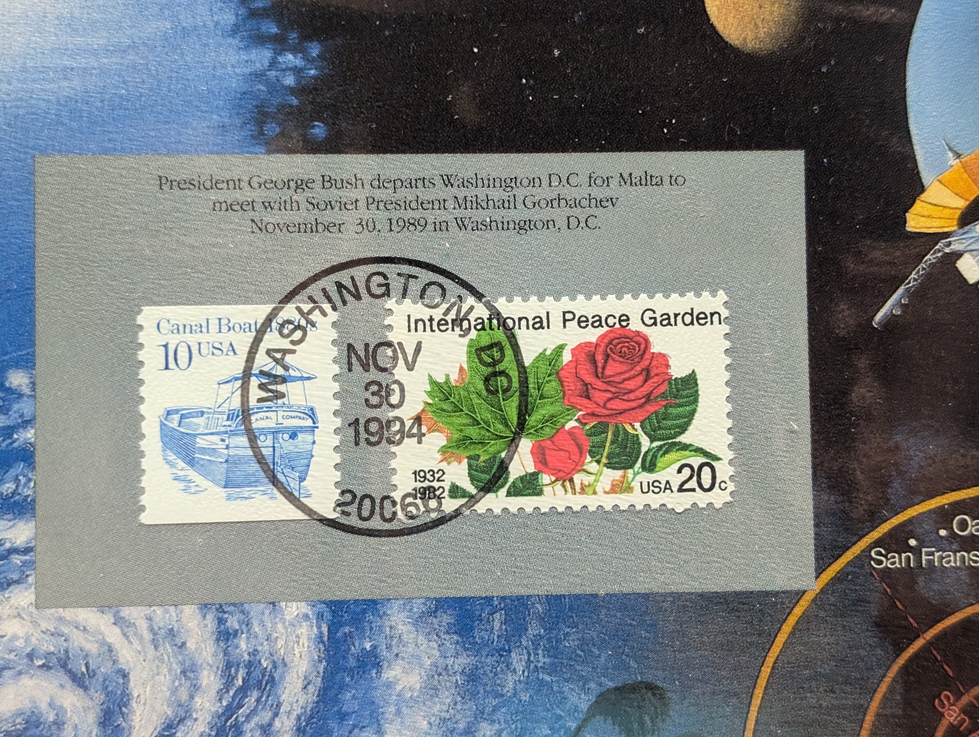 1989-P&D U.S. Mint Uncirculated Set w/ Historic Stamps