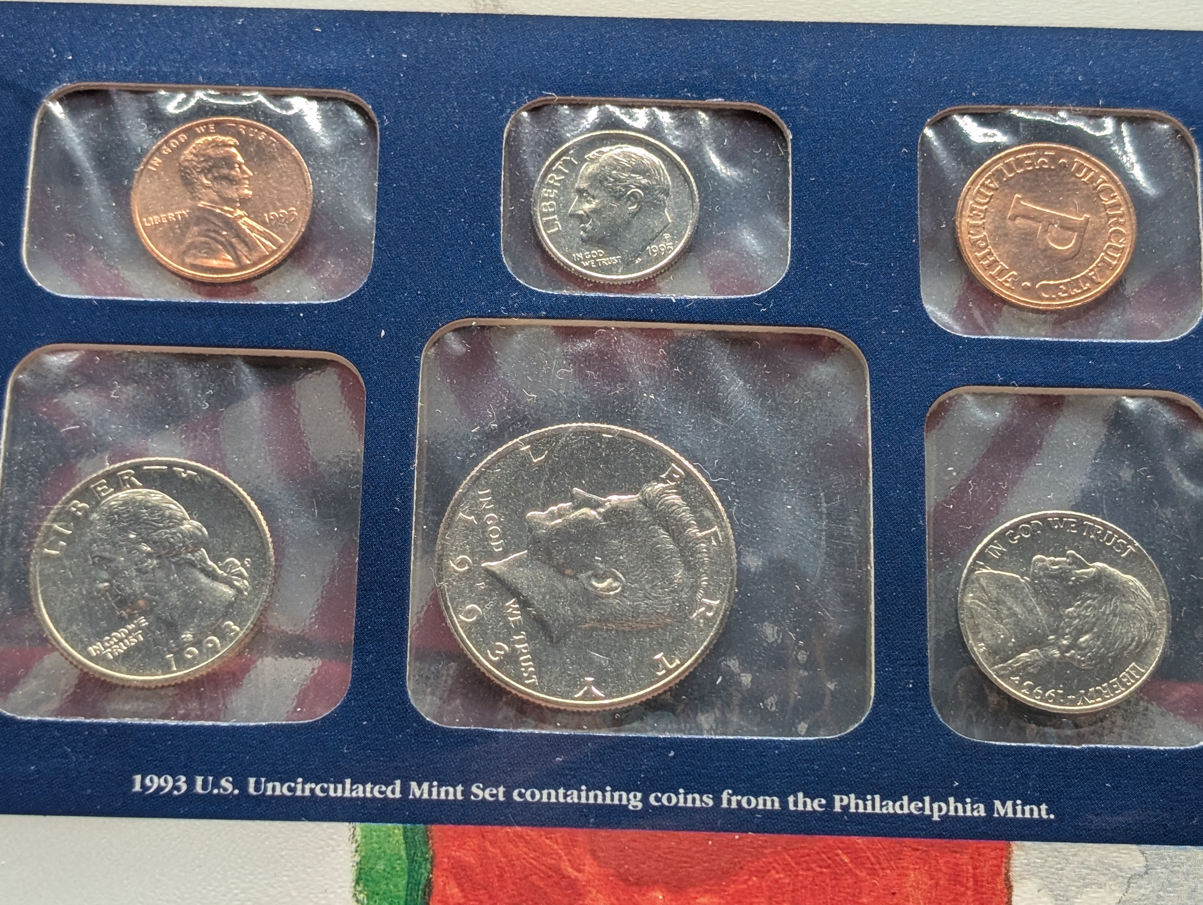 1993-P&D U.S. Mint Uncirculated Set w/ Historic Stamps