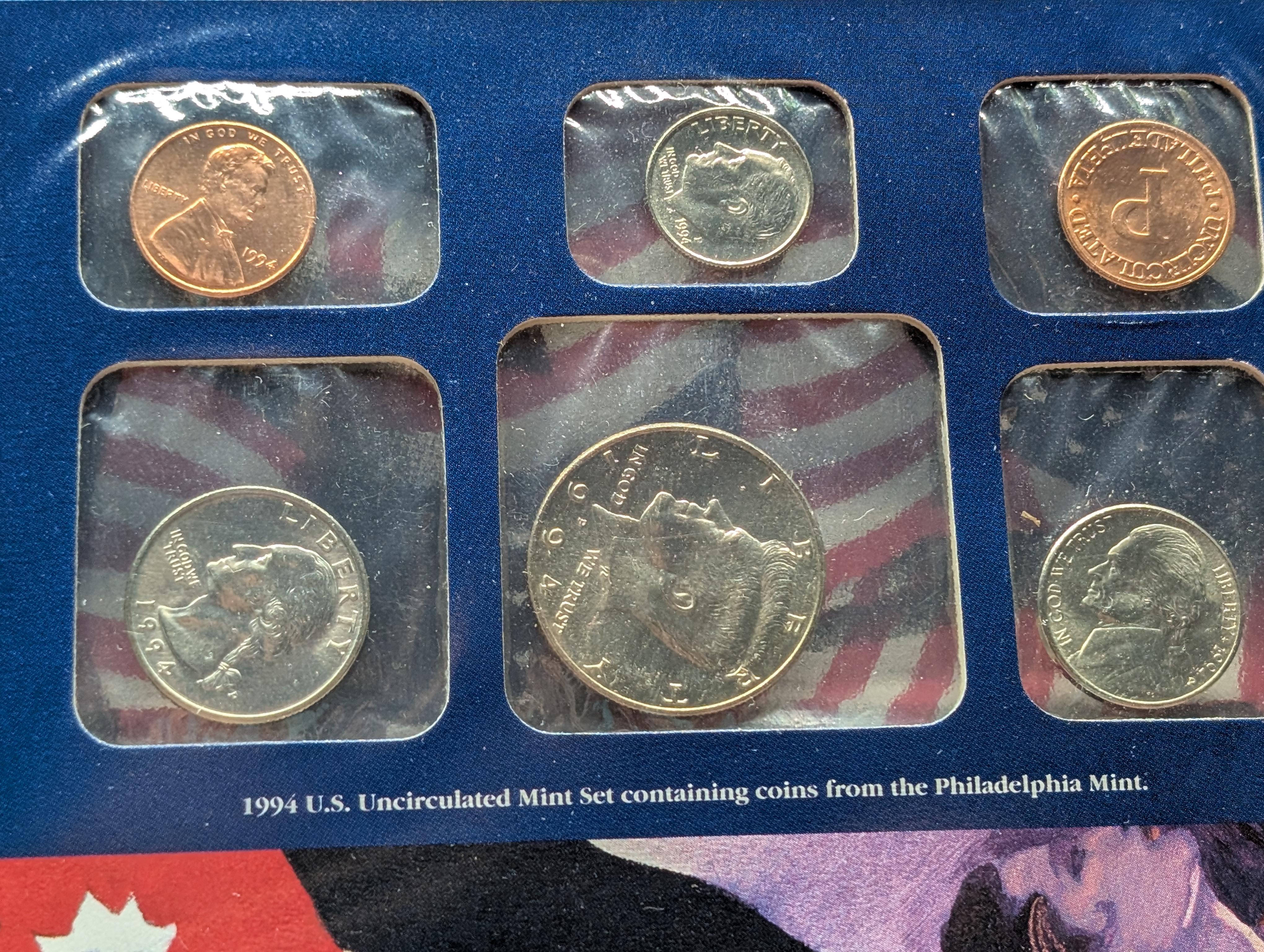 1994-P&D U.S. Mint Uncirculated Set w/ Historic Stamps
