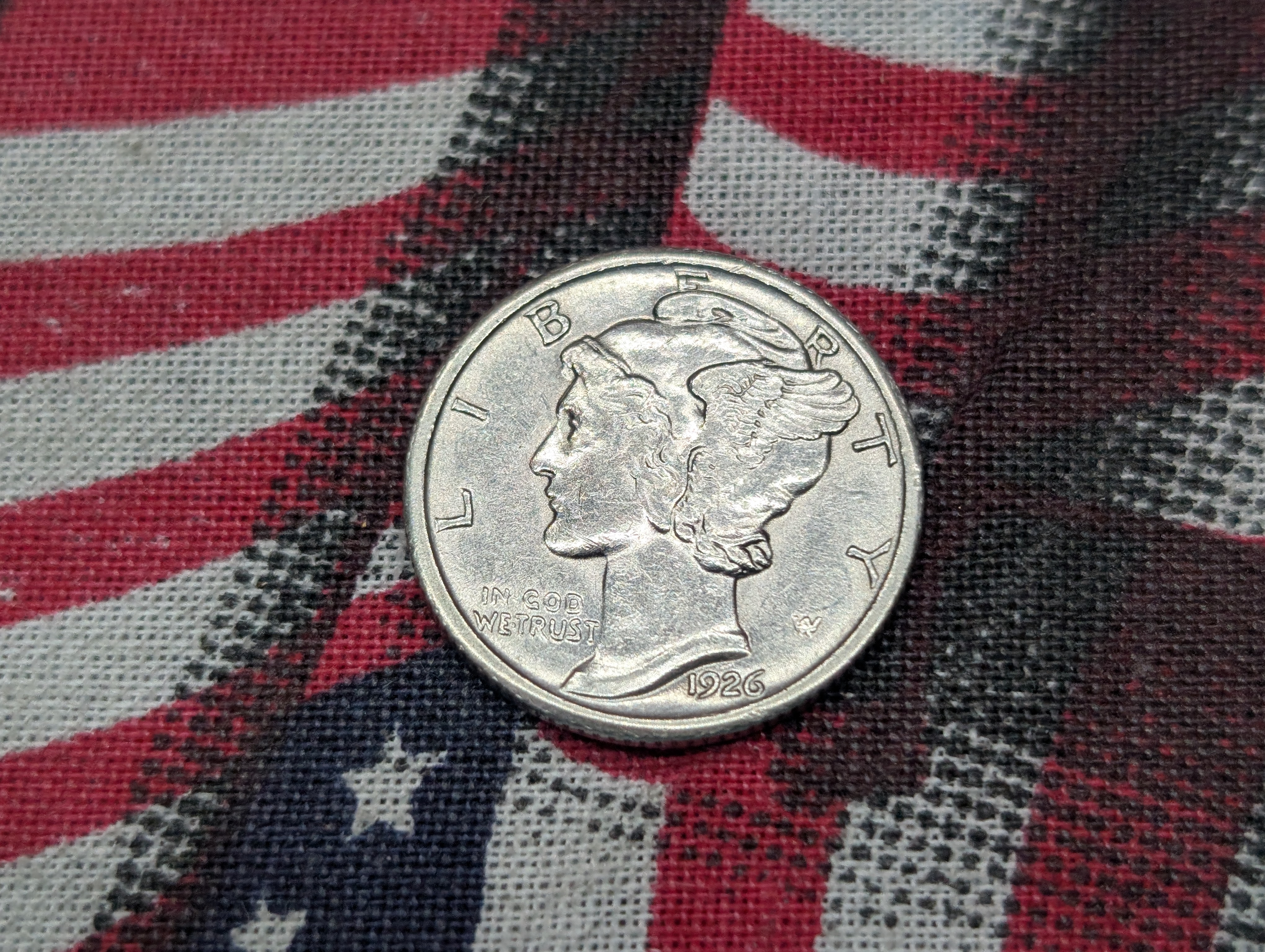 1926-P Mercury 90% Silver Dime