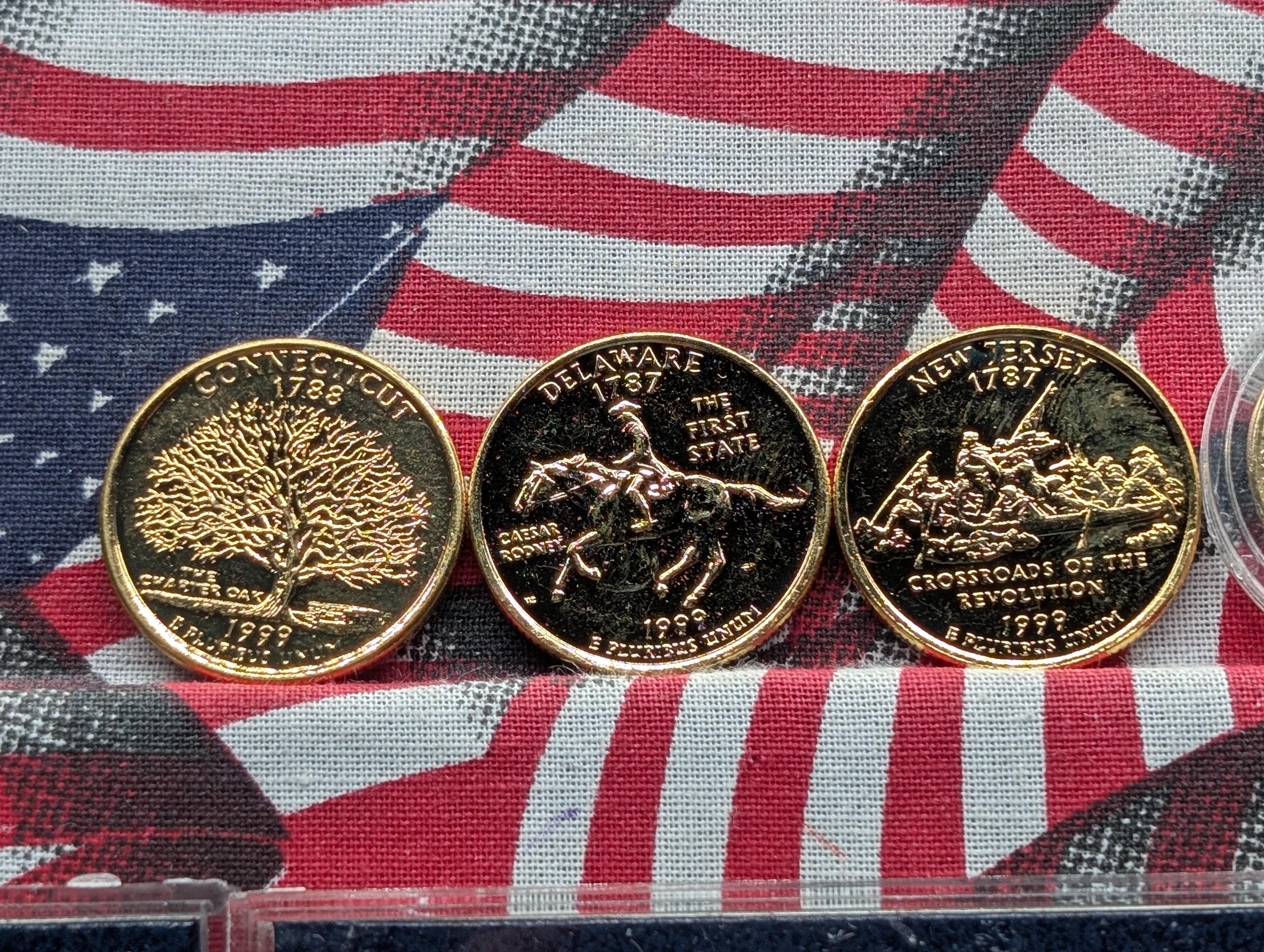 Group of GOLD Layered Coins & Bronze Medals